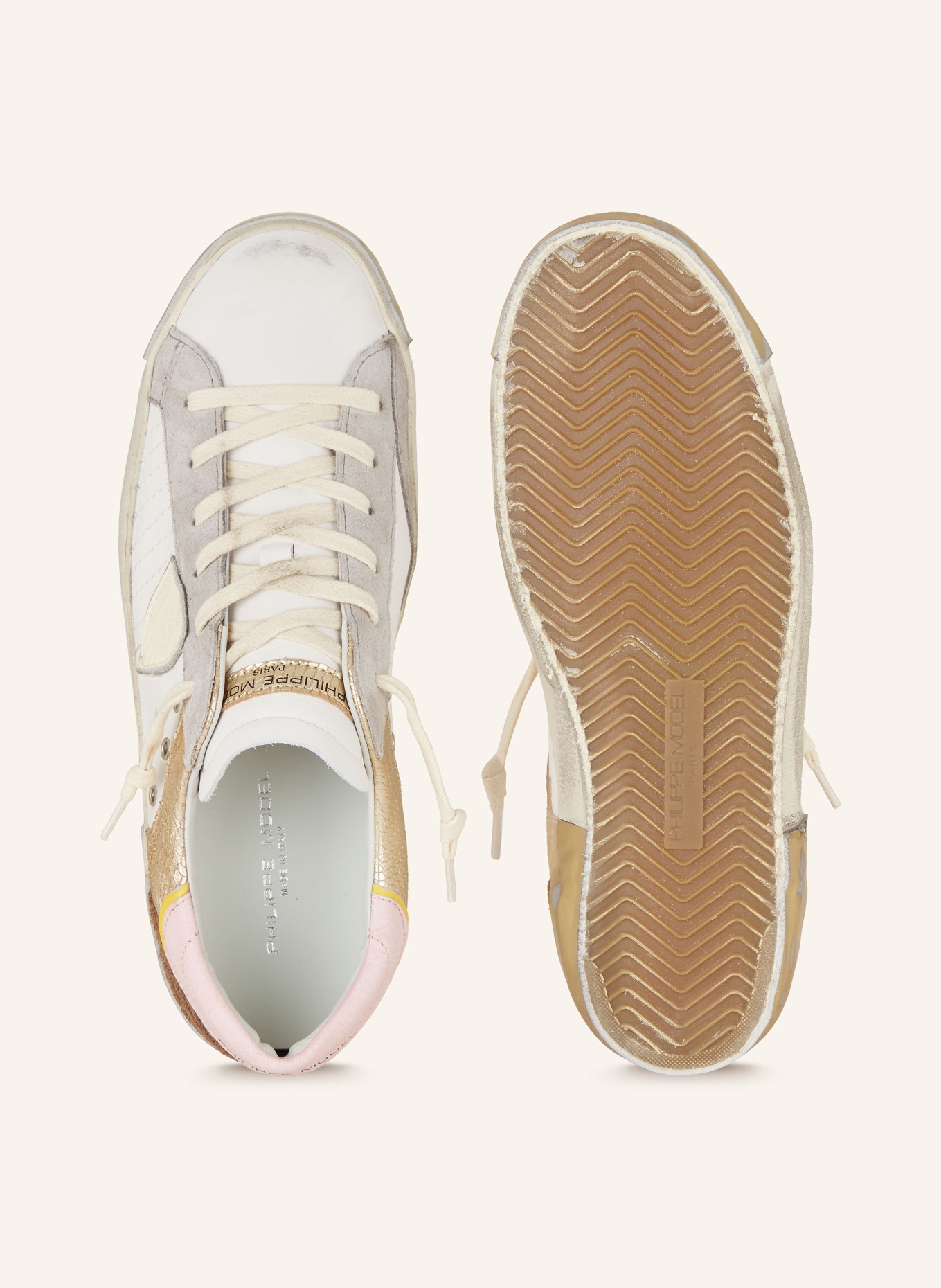 PHILIPPE MODEL Sneaker PRSX, Farbe: WEISS/ GRAU/ GOLD (Bild 5)