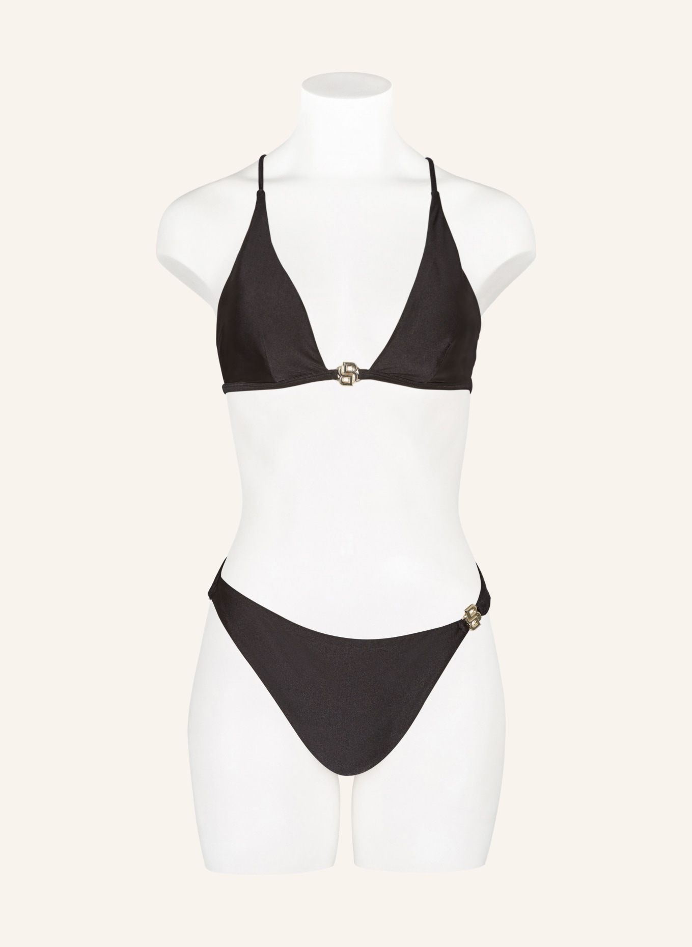 BOSS Triangle bikini top BETH, Color: BLACK (Image 2)
