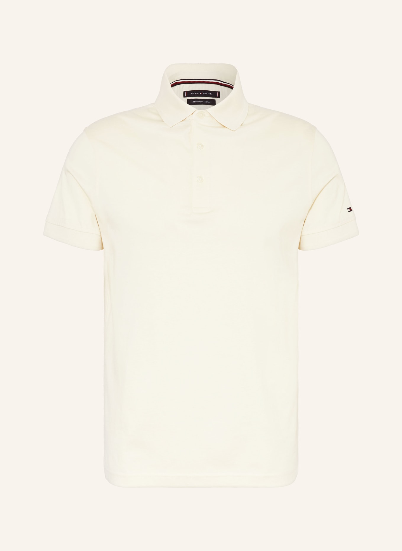 TOMMY HILFIGER Jersey-Poloshirt Slim Fit, Farbe: CREME (Bild 1)