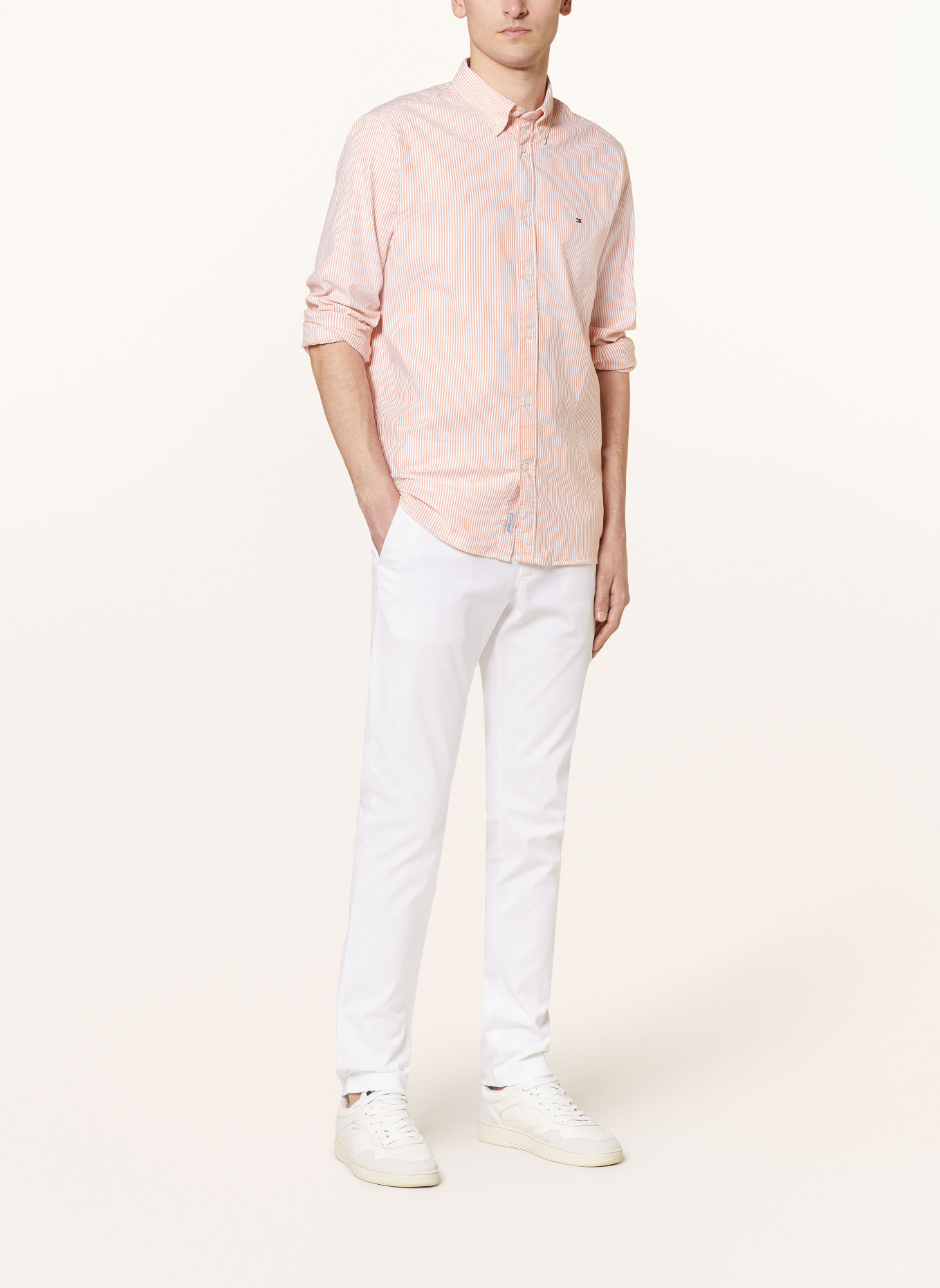 TOMMY HILFIGER Oxford shirt regular fit, Color: LIGHT ORANGE/ WHITE (Image 2)