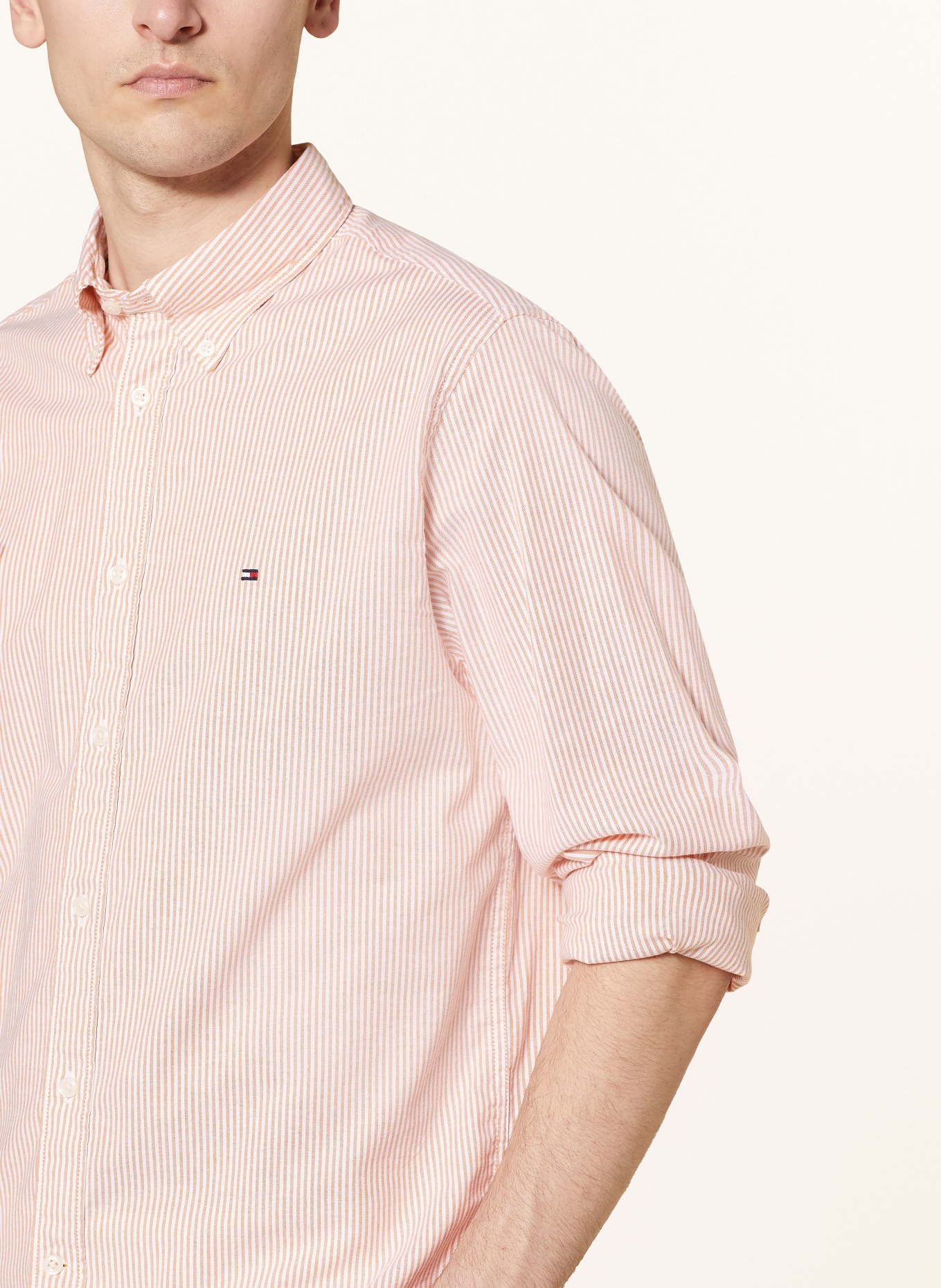 TOMMY HILFIGER Oxford shirt regular fit, Color: LIGHT ORANGE/ WHITE (Image 4)