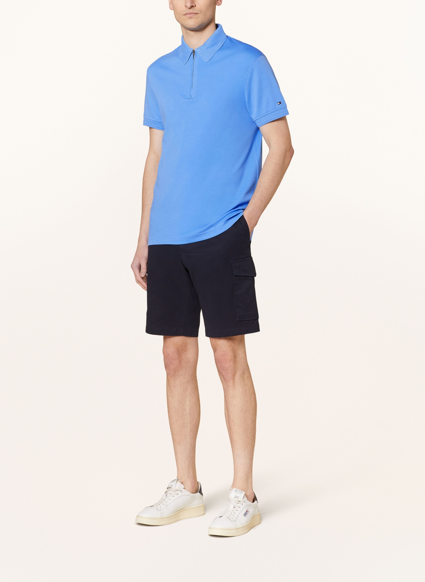 TOMMY HILFIGER Jersey-Poloshirt Slim Fit, Farbe: BLAU (Bild 2)