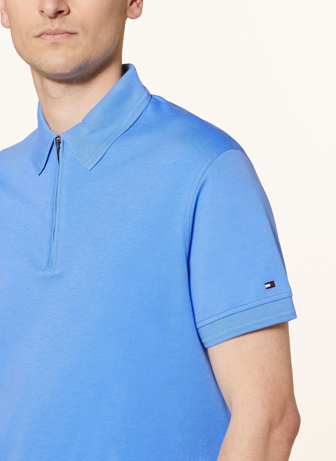 TOMMY HILFIGER Jersey polo shirt slim fit, Color: BLUE (Image 4)