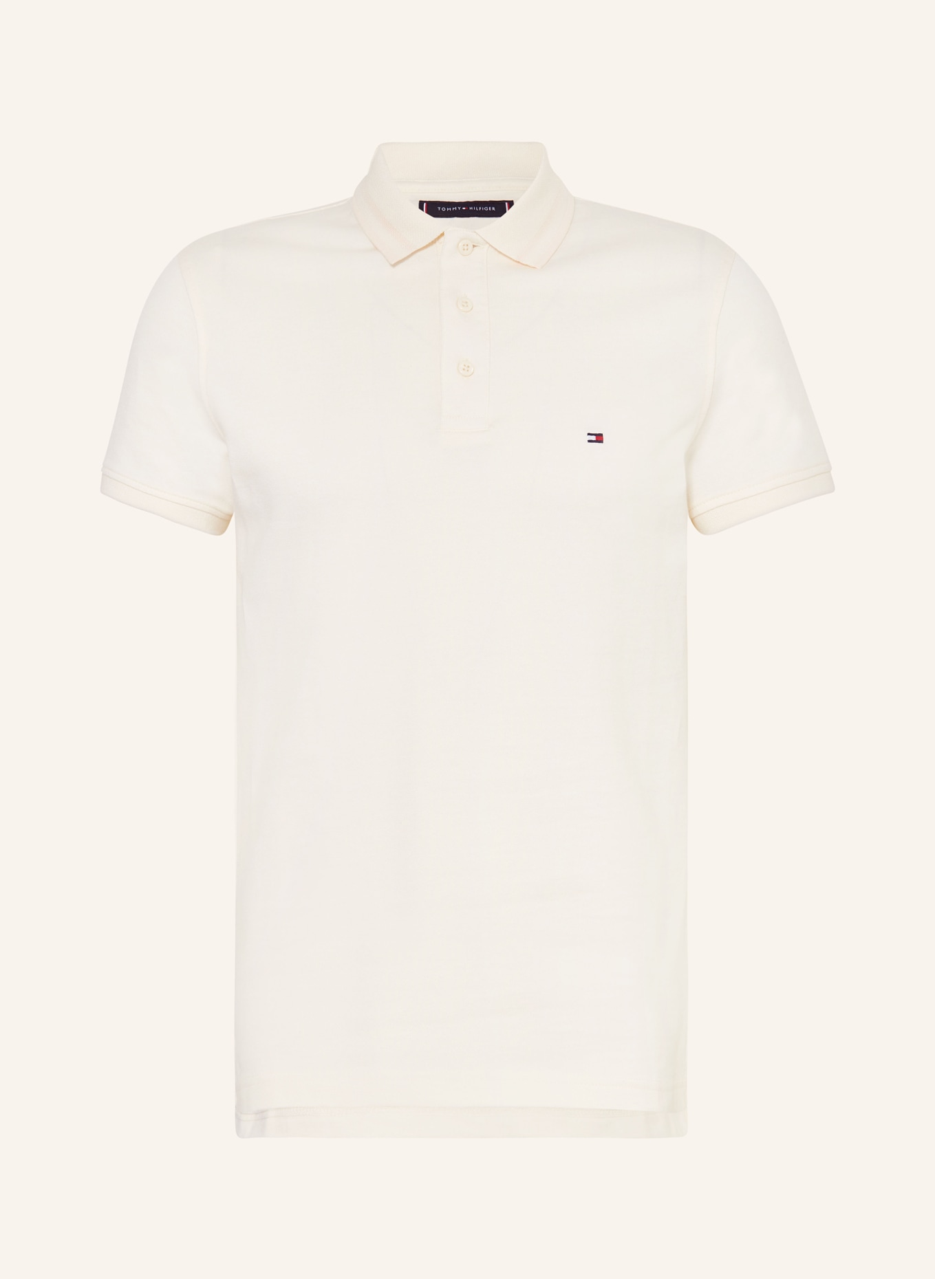 TOMMY HILFIGER Piqué-Poloshirt Slim Fit, Farbe: ECRU (Bild 1)