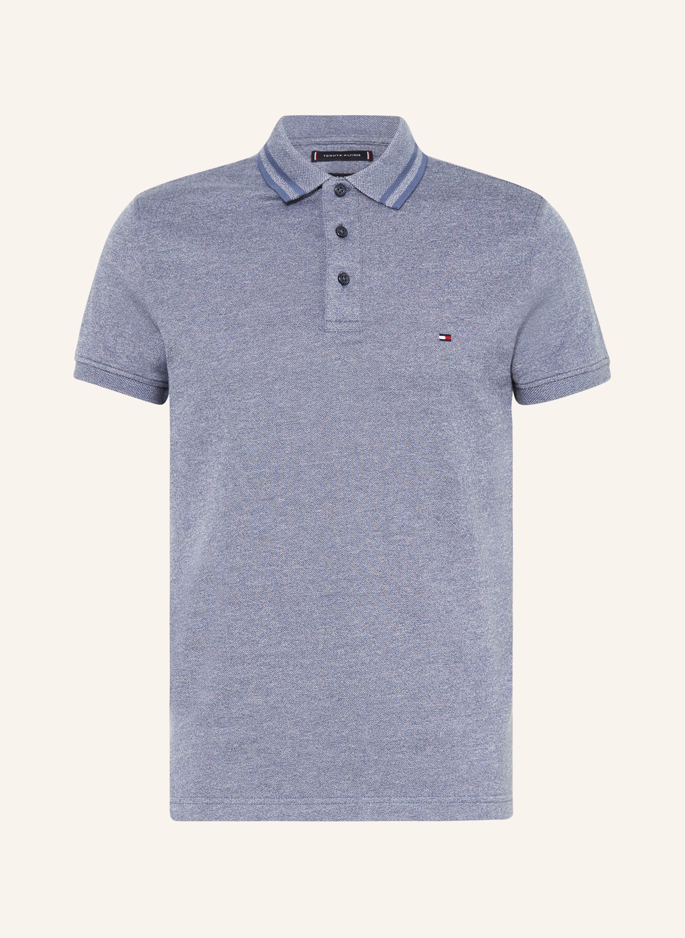 TOMMY HILFIGER Piqué polo shirt slim fit, Color: BLUE (Image 1)