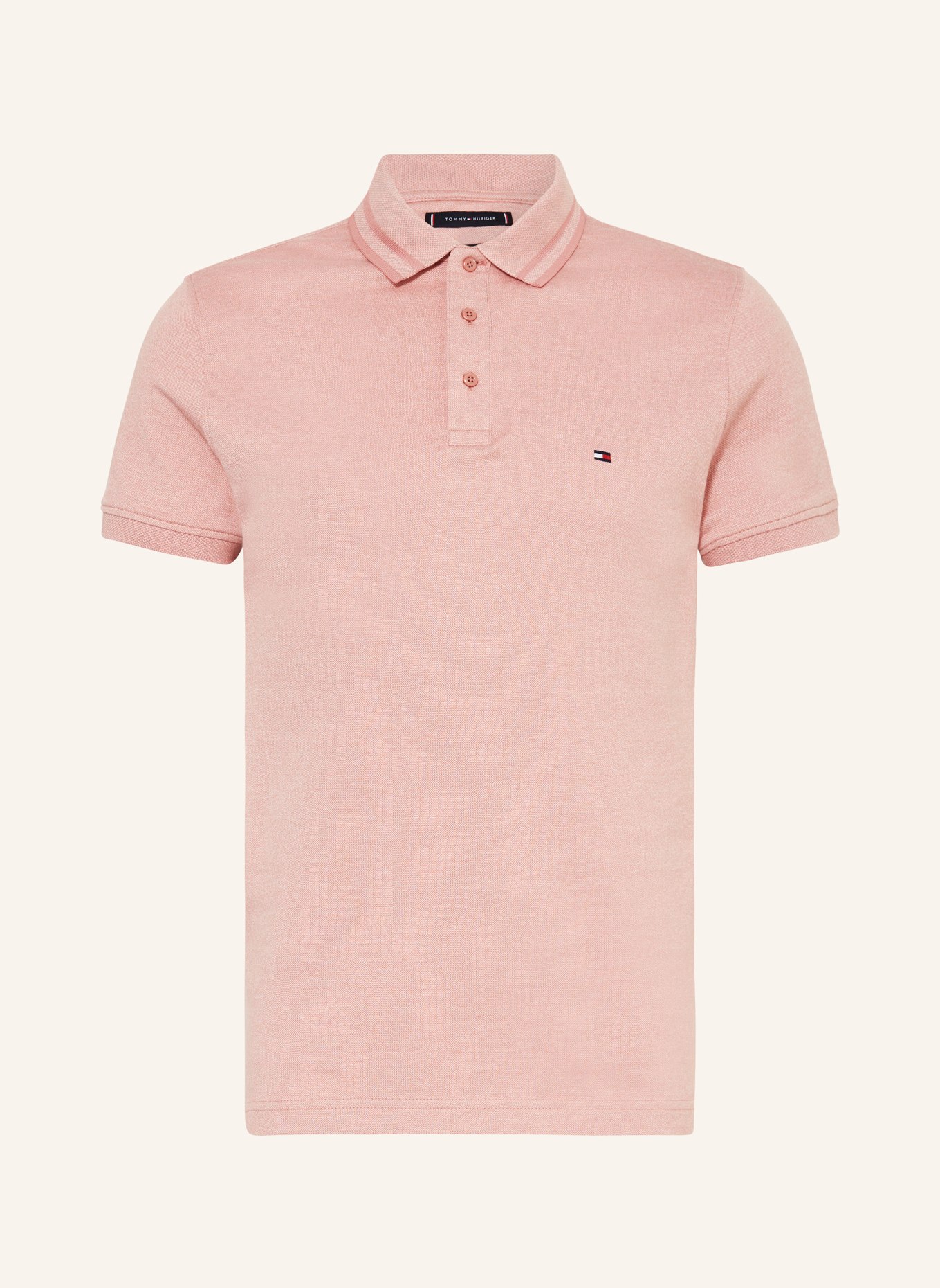 TOMMY HILFIGER Piqué-Poloshirt Slim Fit, Farbe: HELLROT (Bild 1)