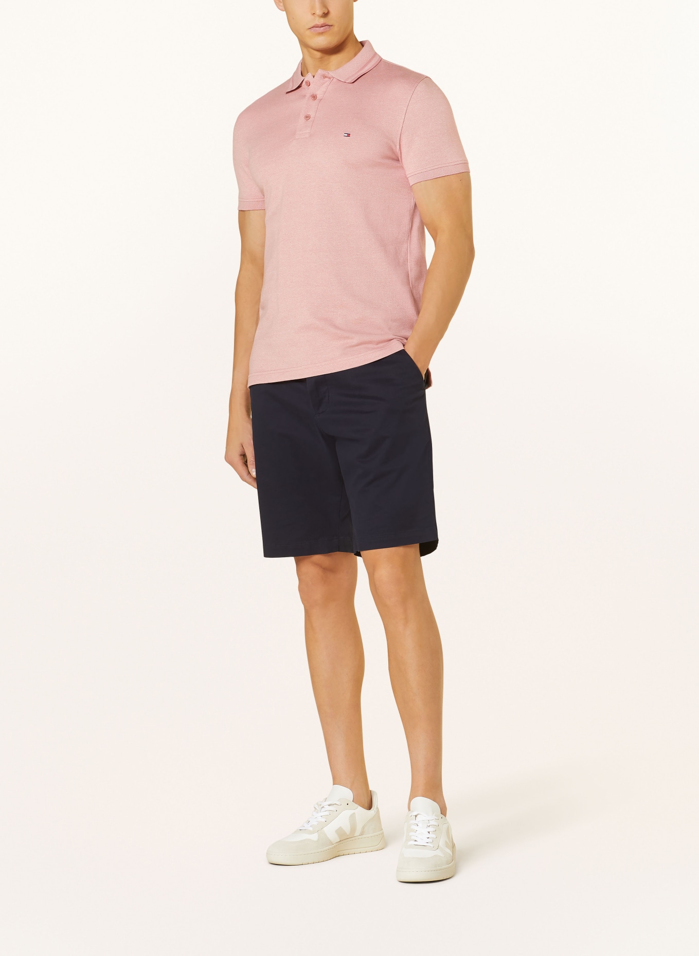 TOMMY HILFIGER Piqué-Poloshirt Slim Fit, Farbe: HELLROT (Bild 2)