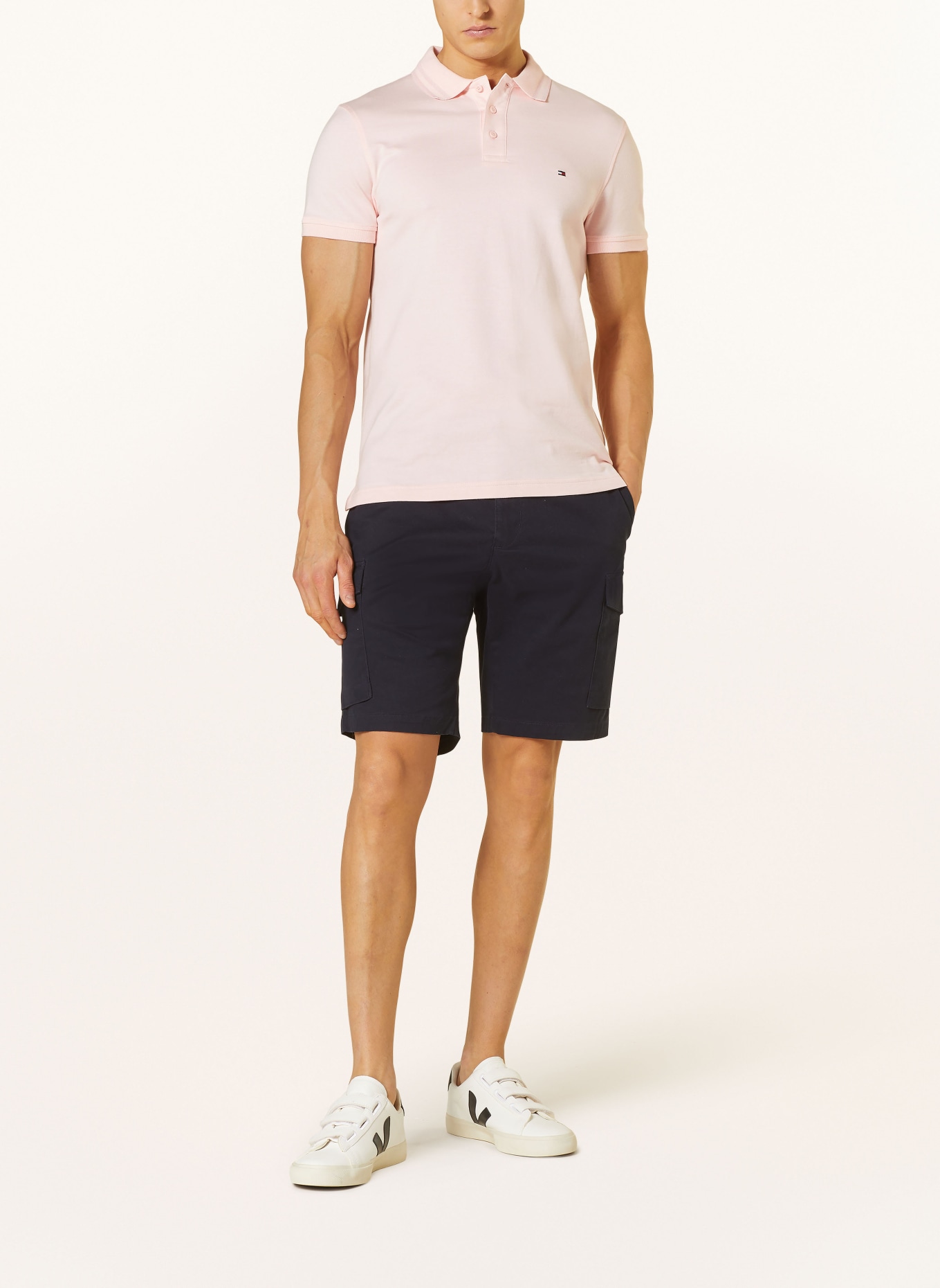 TOMMY HILFIGER Piqué-Poloshirt Slim Fit, Farbe: HELLROSA (Bild 2)