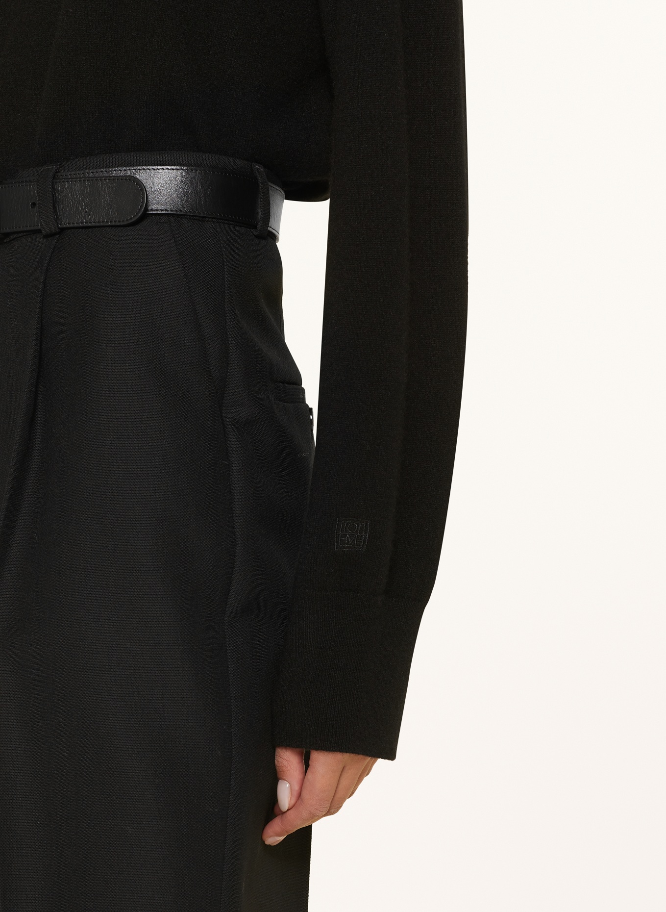 TOTEME Cashmere-Pullover: SCHWARZ