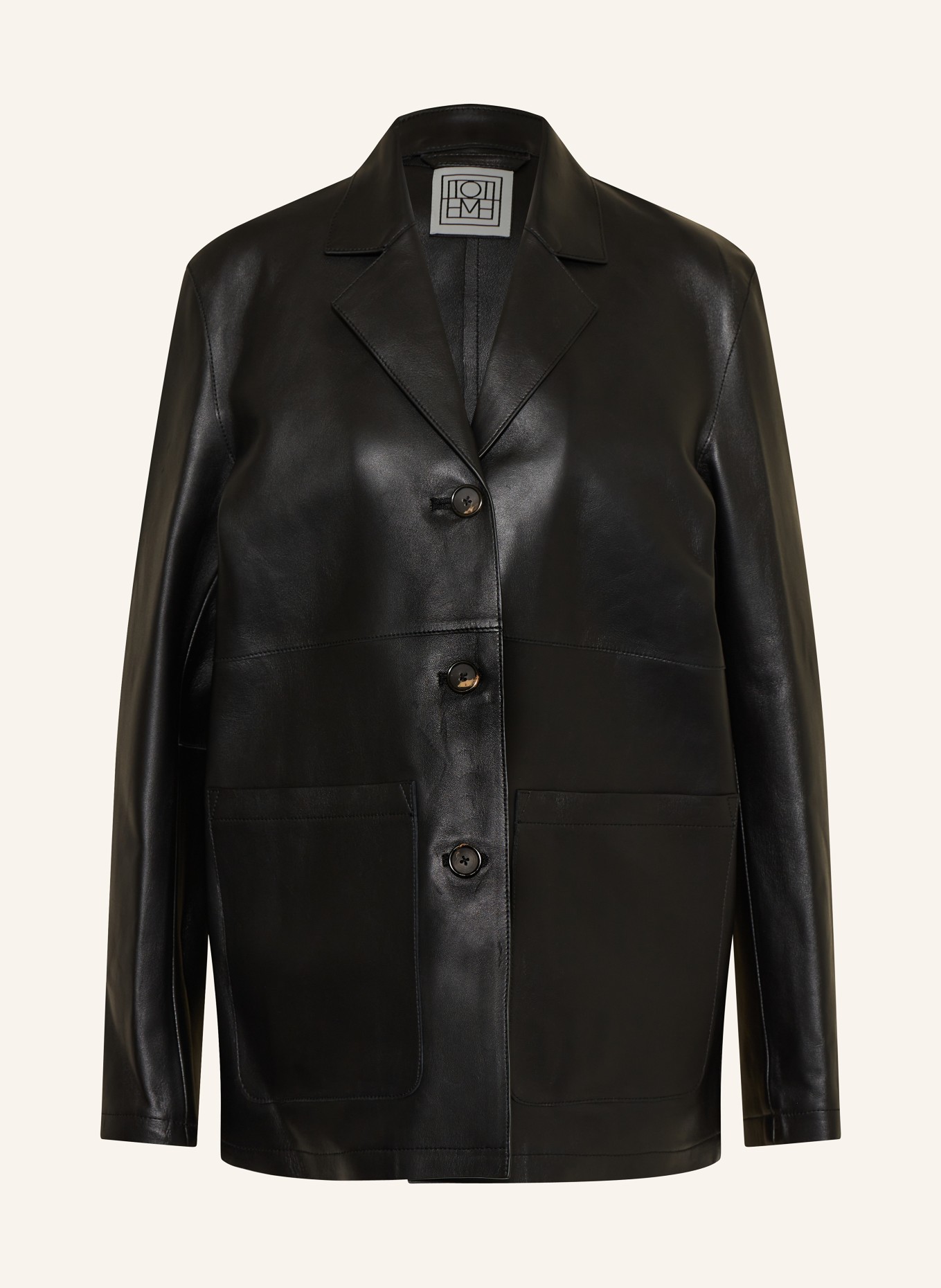 TOTEME Leather jacket, Color: BLACK (Image 1)