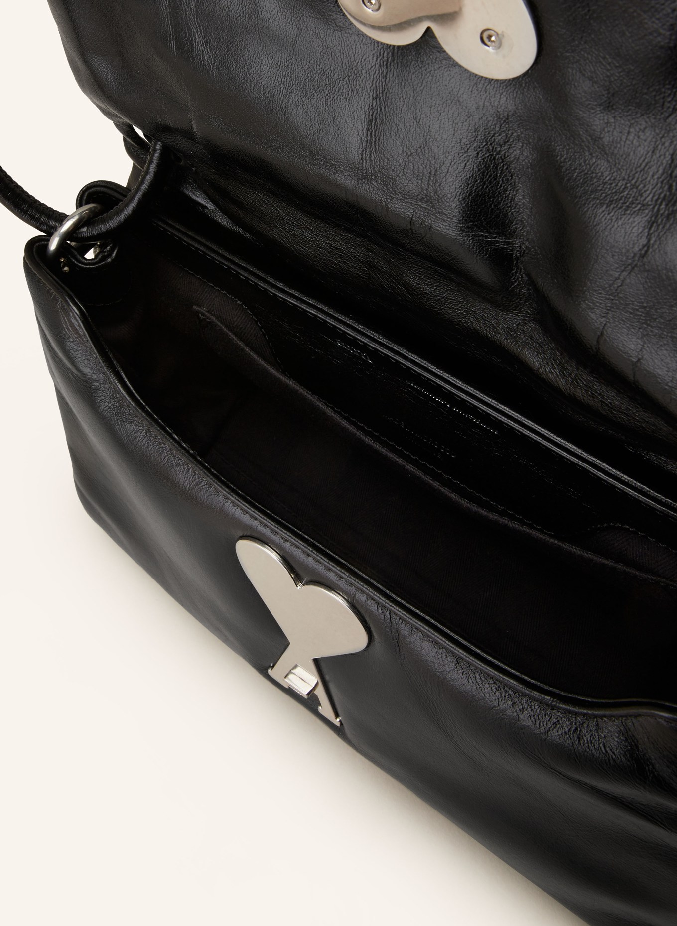 AMI PARIS Shoulder bag VOULEZ VOUS, Color: BLACK (Image 3)