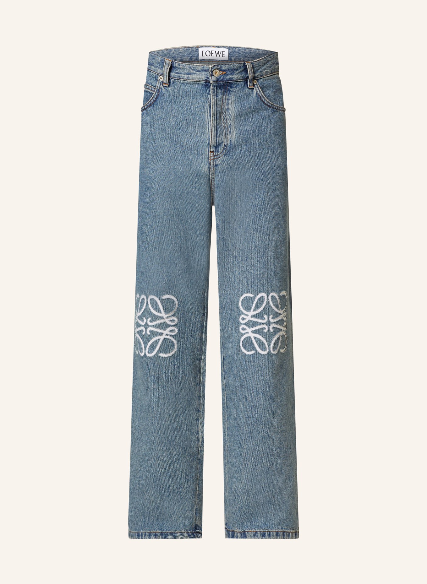 LOEWE Jeans ANAGRAM baggy fit, Color: 5475 MID BLUE DENIM (Image 1)