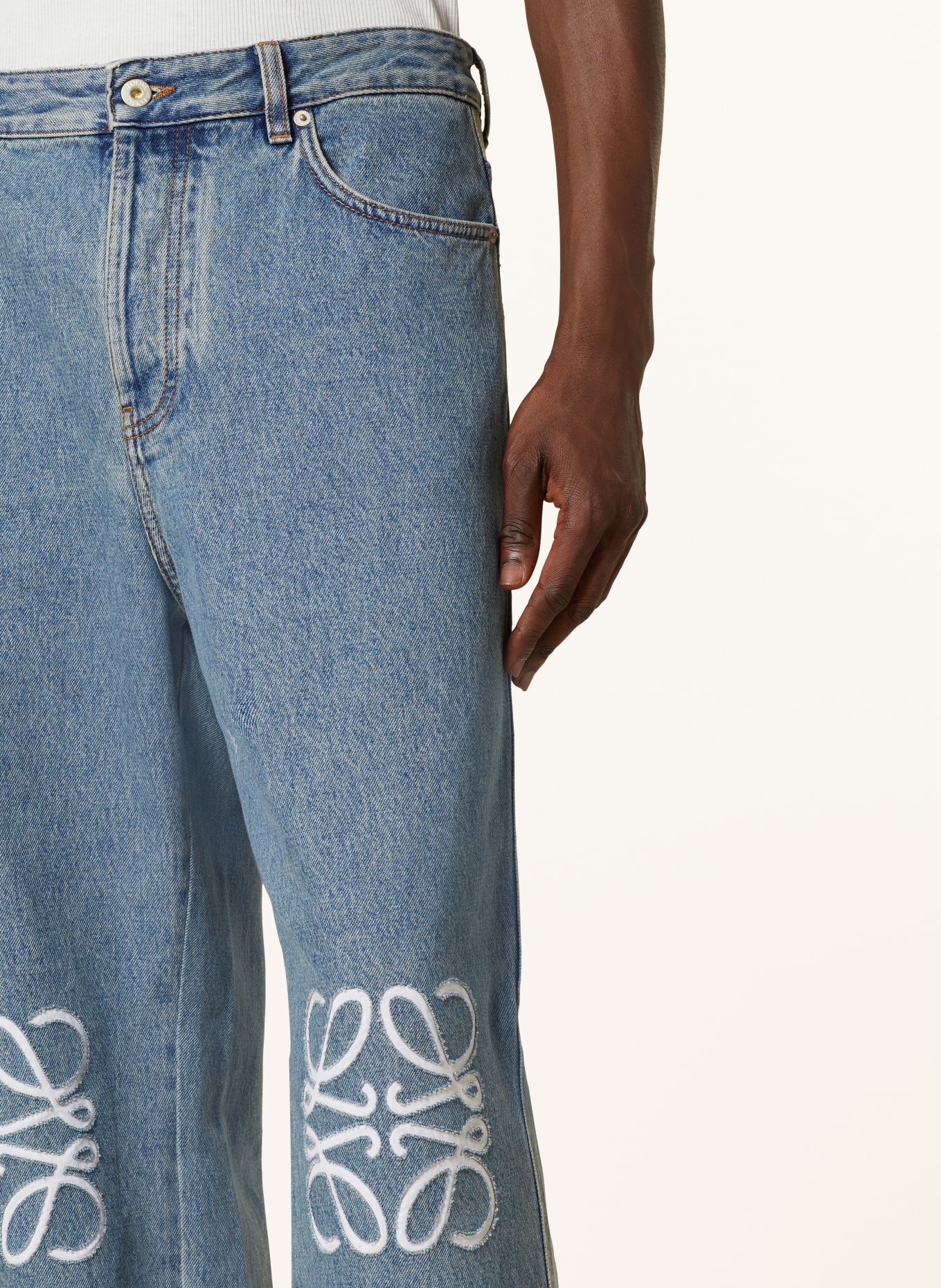 LOEWE Jeans ANAGRAM baggy fit, Color: 5475 MID BLUE DENIM (Image 5)