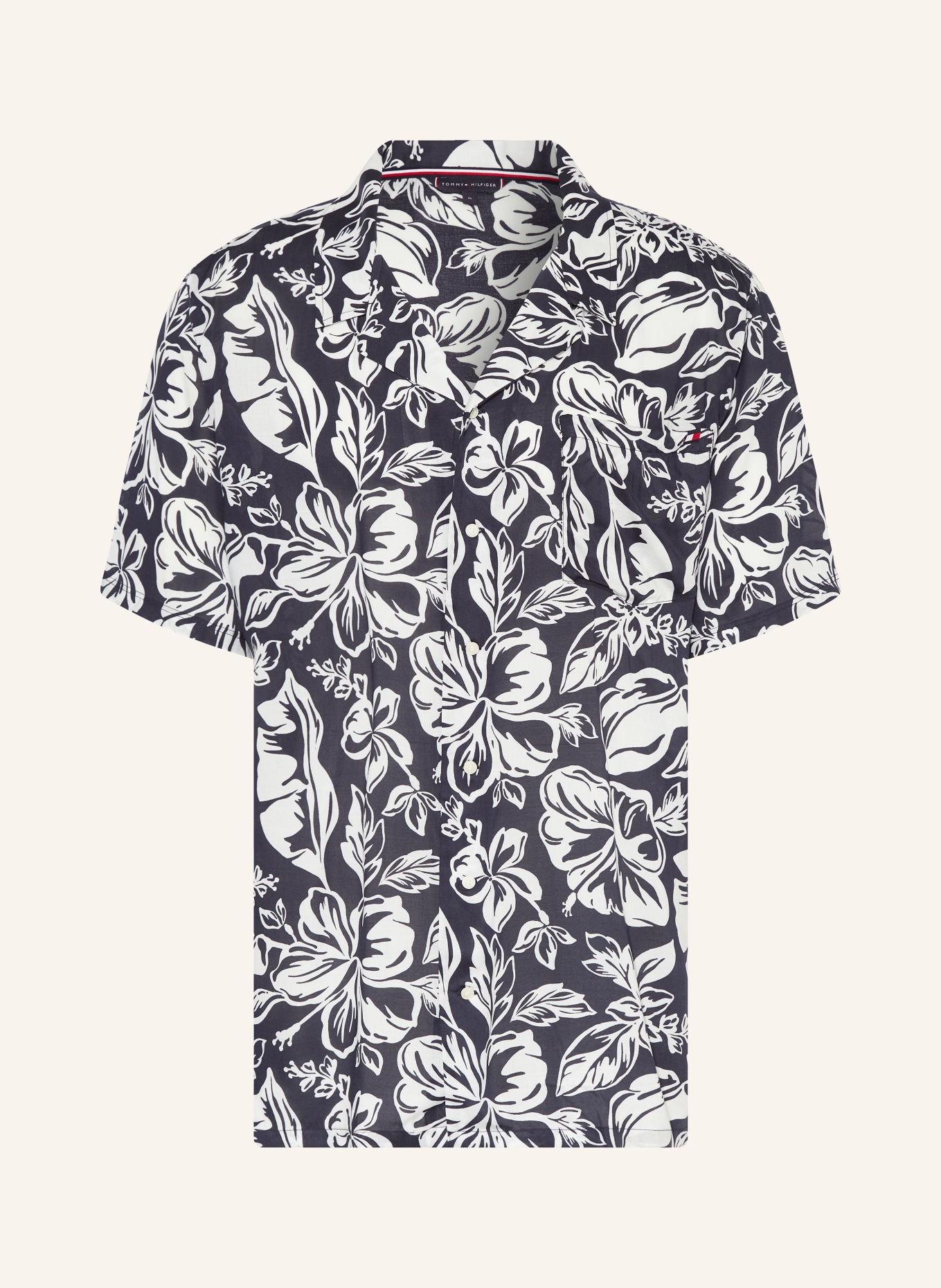 TOMMY HILFIGER Resorthemd Comfort Fit, Farbe: DUNKELBLAU/ WEISS (Bild 1)