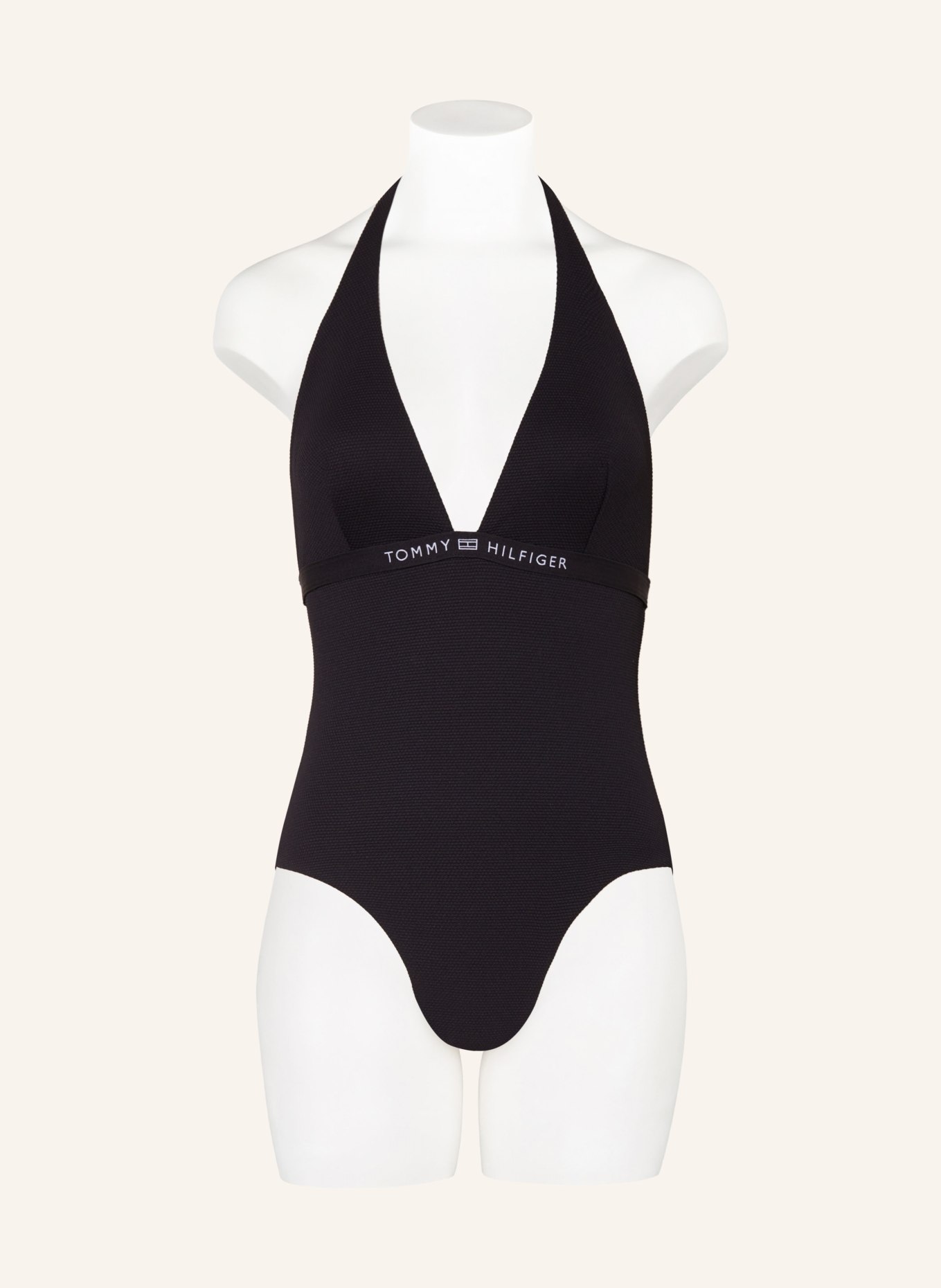 TOMMY HILFIGER Halter neck swimsuit, Color: BLACK (Image 2)