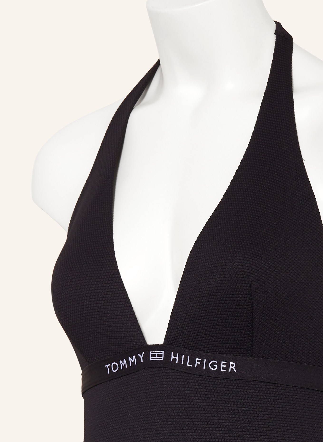 TOMMY HILFIGER Halter neck swimsuit, Color: BLACK (Image 4)