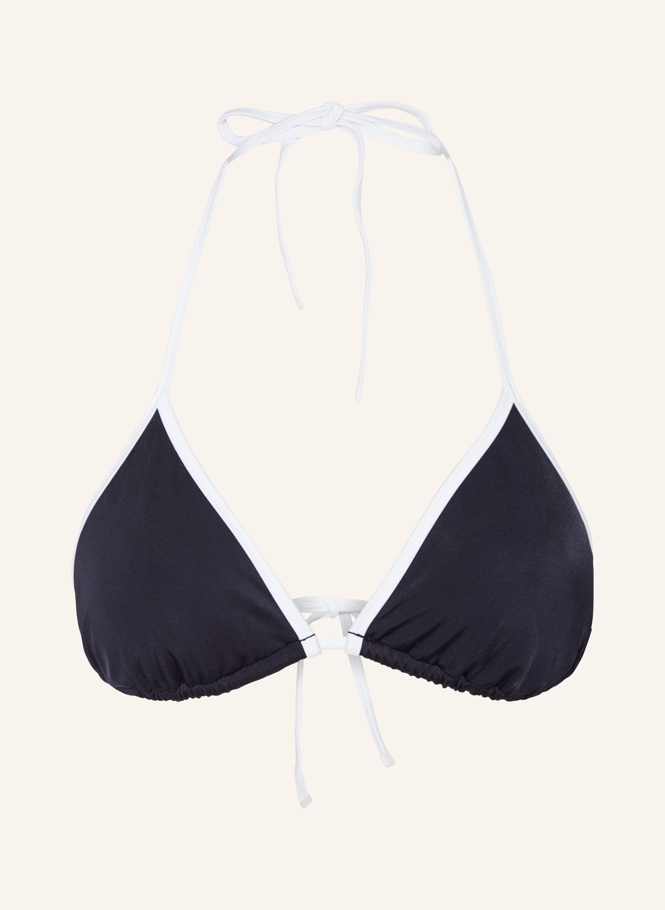 TOMMY HILFIGER Triangel-Bikini-Top, Farbe: DUNKELBLAU/ WEISS (Bild 1)