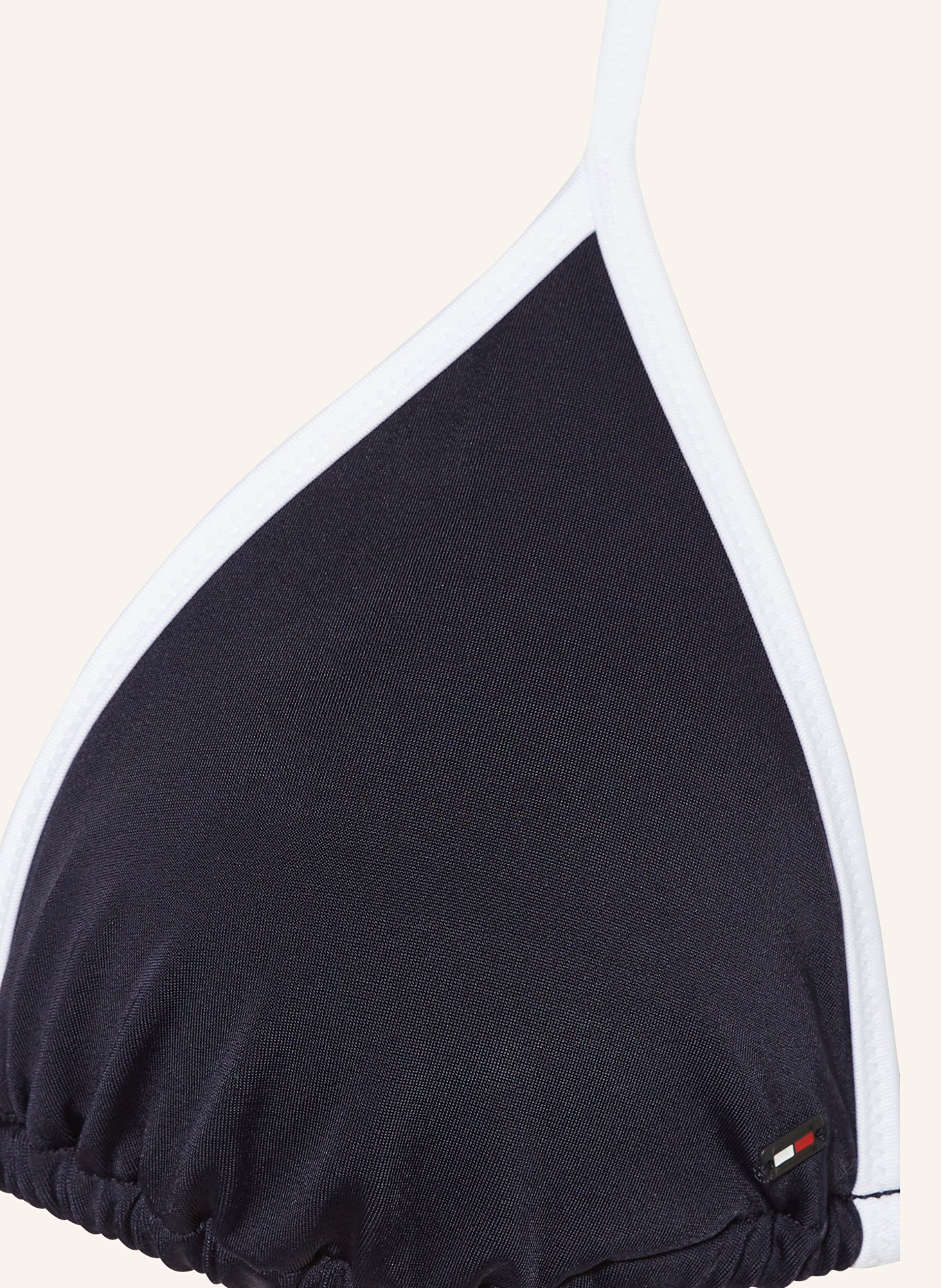 TOMMY HILFIGER Triangel-Bikini-Top, Farbe: DUNKELBLAU/ WEISS (Bild 3)