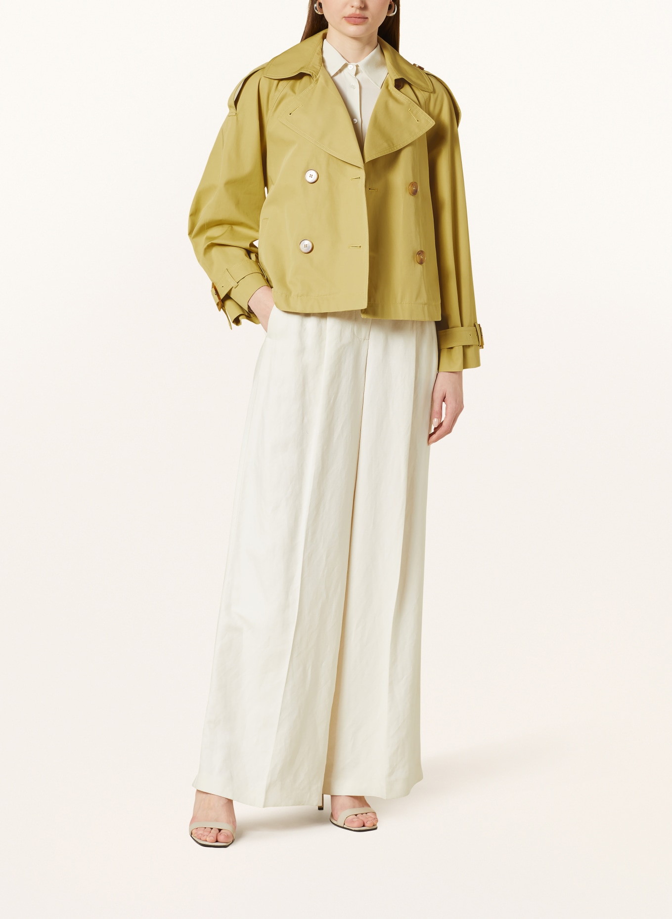 MARELLA Cropped jacket, Color: DARK YELLOW (Image 2)
