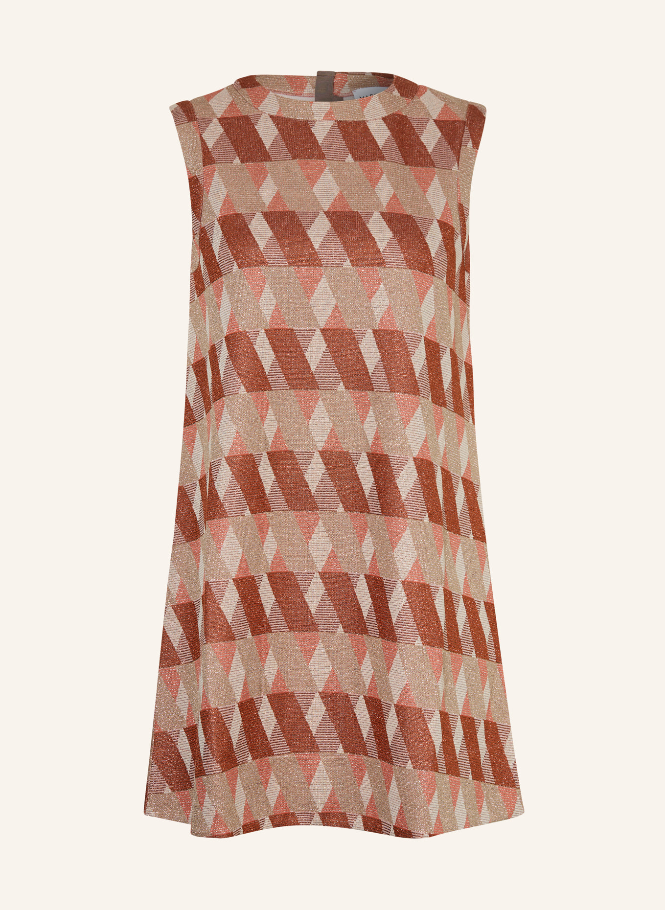 MARELLA Dress with glitter thread, Color: BEIGE/ COGNAC/ ROSE (Image 1)