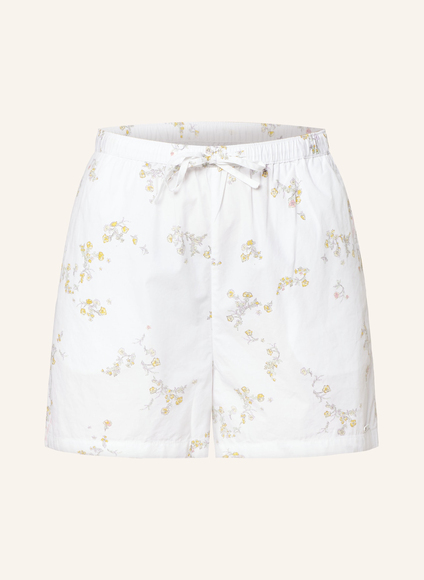 TOMMY JEANS Shorts, Color: WHITE/ YELLOW/ LIGHT GREEN (Image 1)