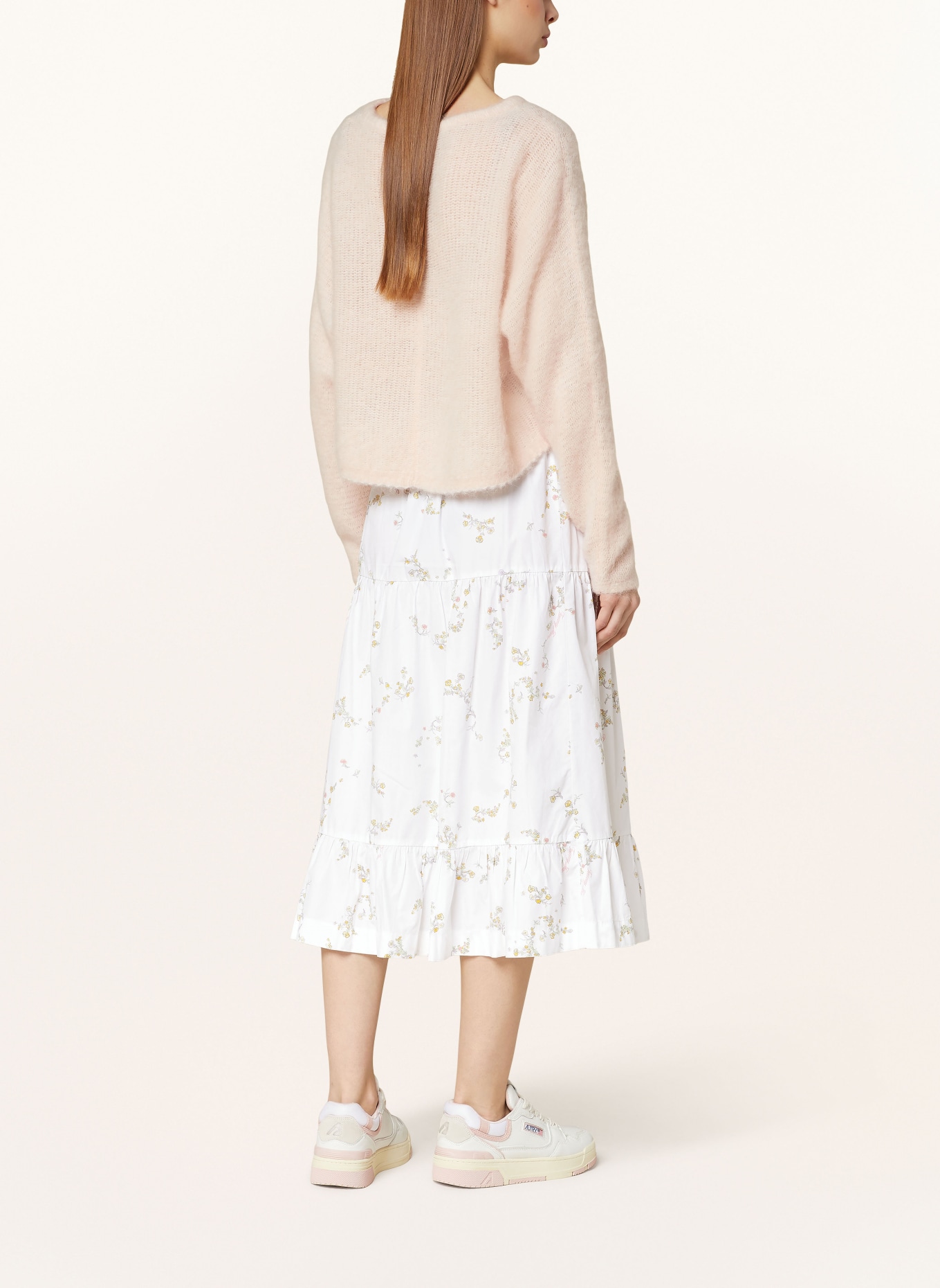 TOMMY JEANS Skirt with ruffles, Color: WHITE/ YELLOW/ LIGHT GREEN (Image 3)