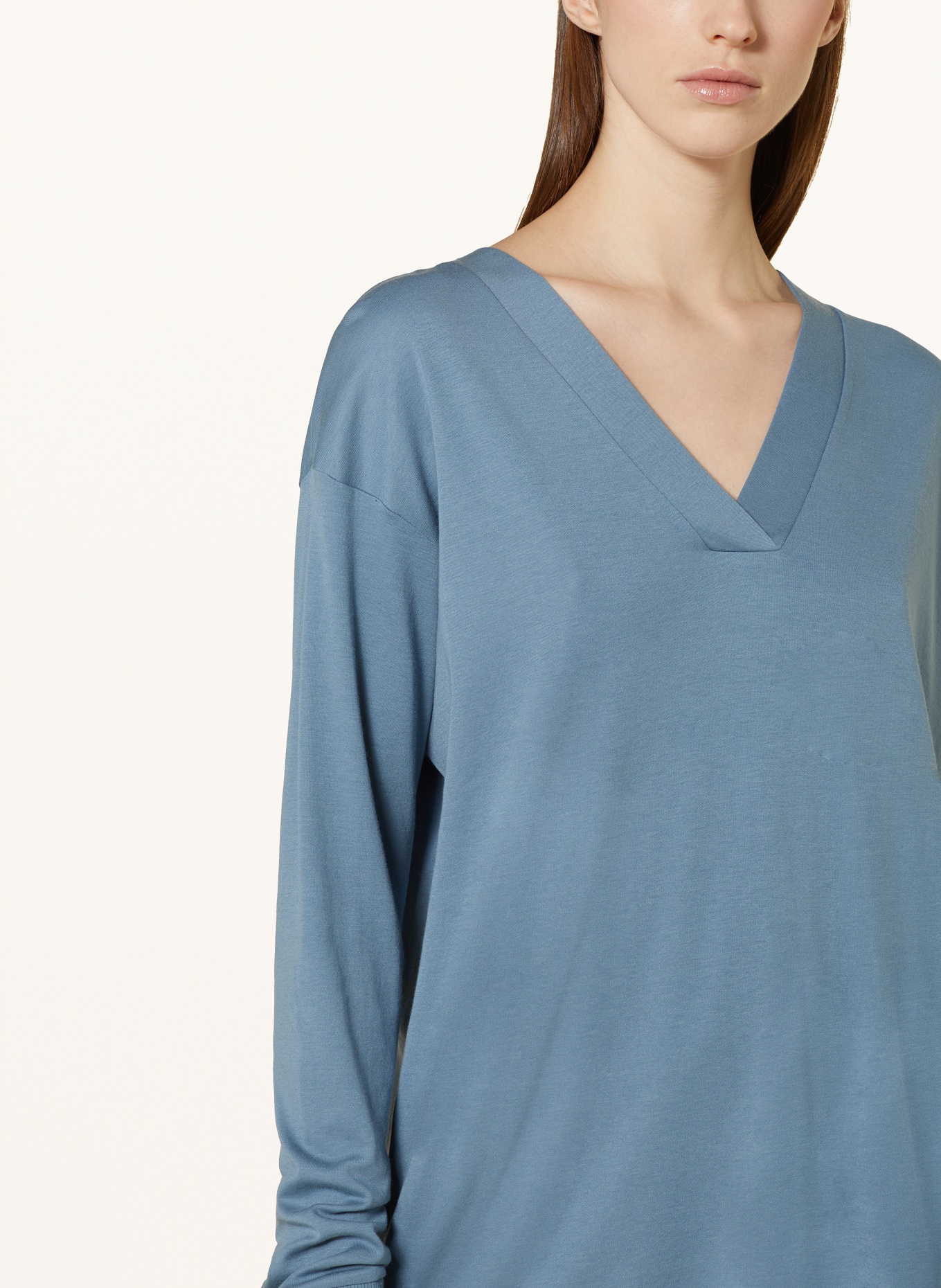 SCHIESSER 7/8-Schlafanzug MODERN NIGHTWEAR, Farbe: BLAUGRAU/ HELLBLAU (Bild 4)