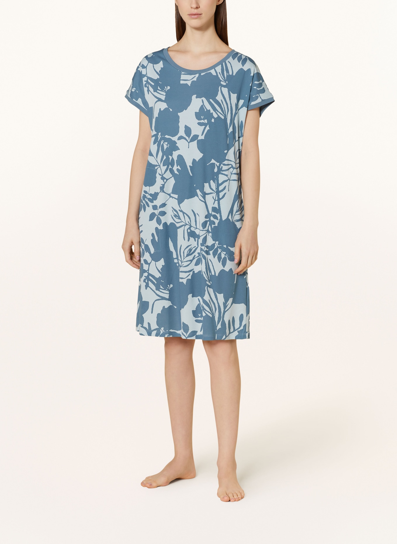 SCHIESSER Nightgown MODERN NIGHTWEAR, Color: LIGHT BLUE/ BLUE (Image 2)