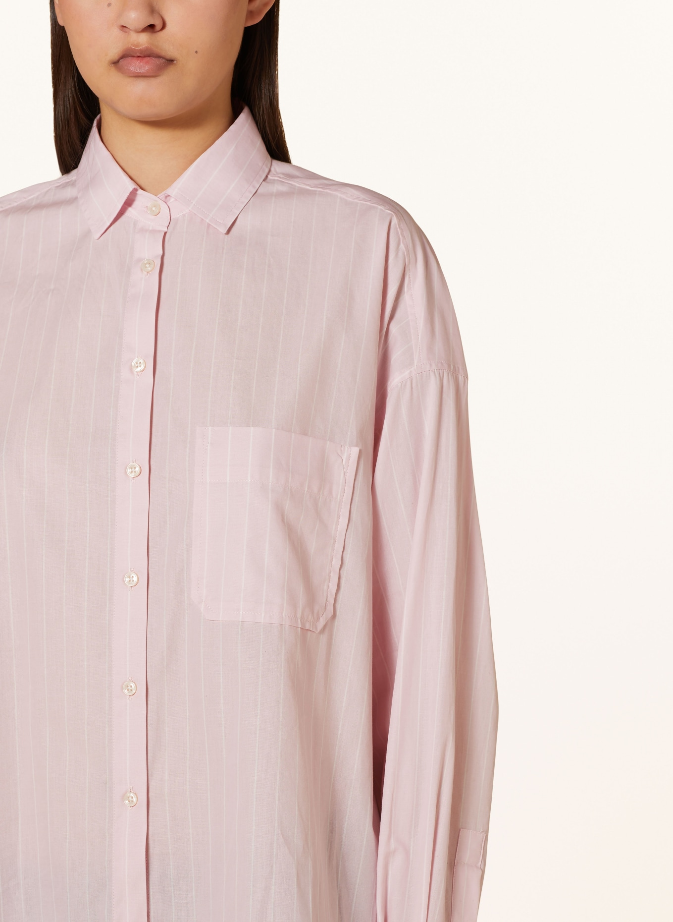 REPLAY Shirt blouse, Color: PINK/ WHITE (Image 4)