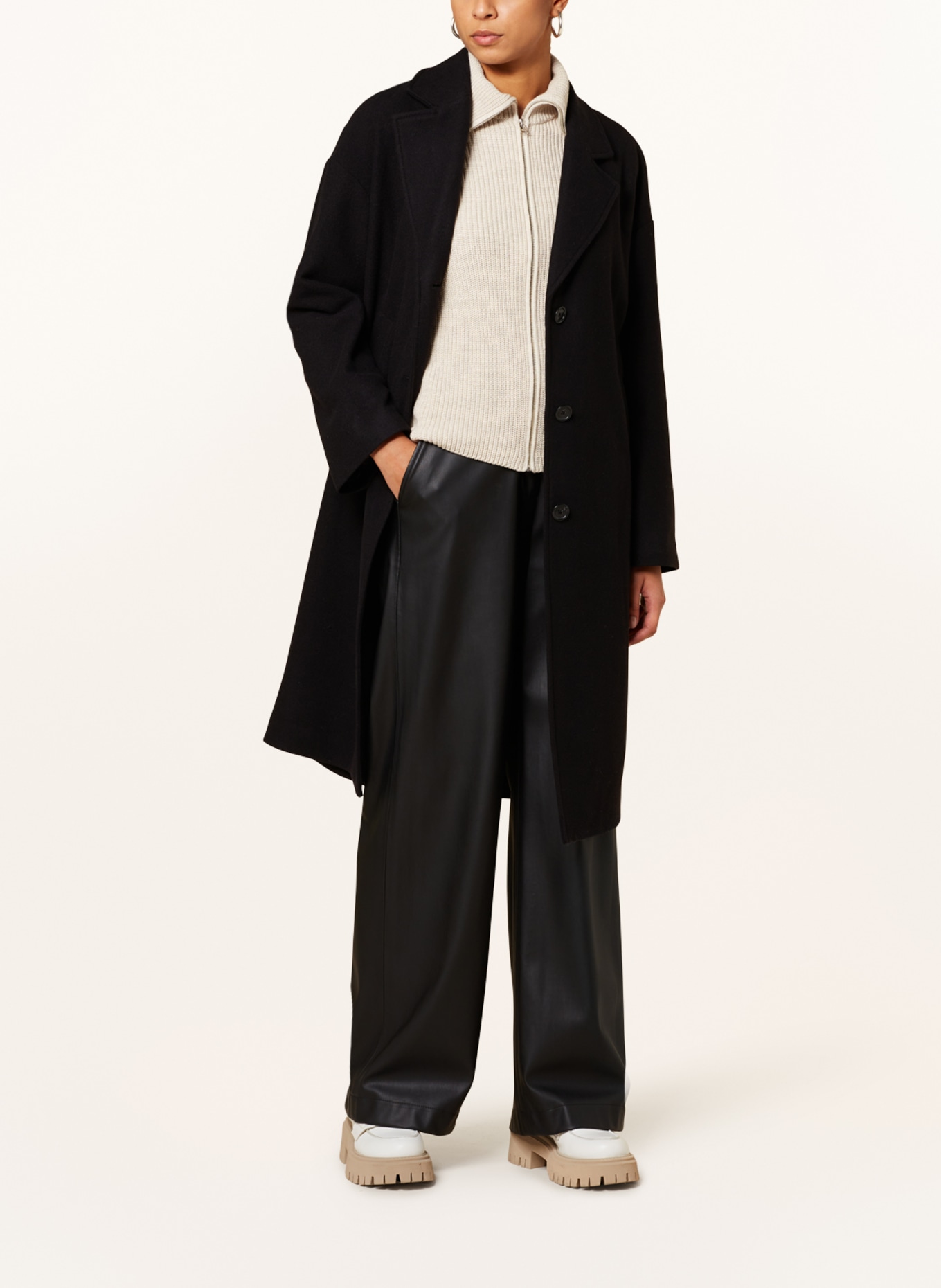 Marc O'Polo Wool coat, Color: BLACK (Image 2)