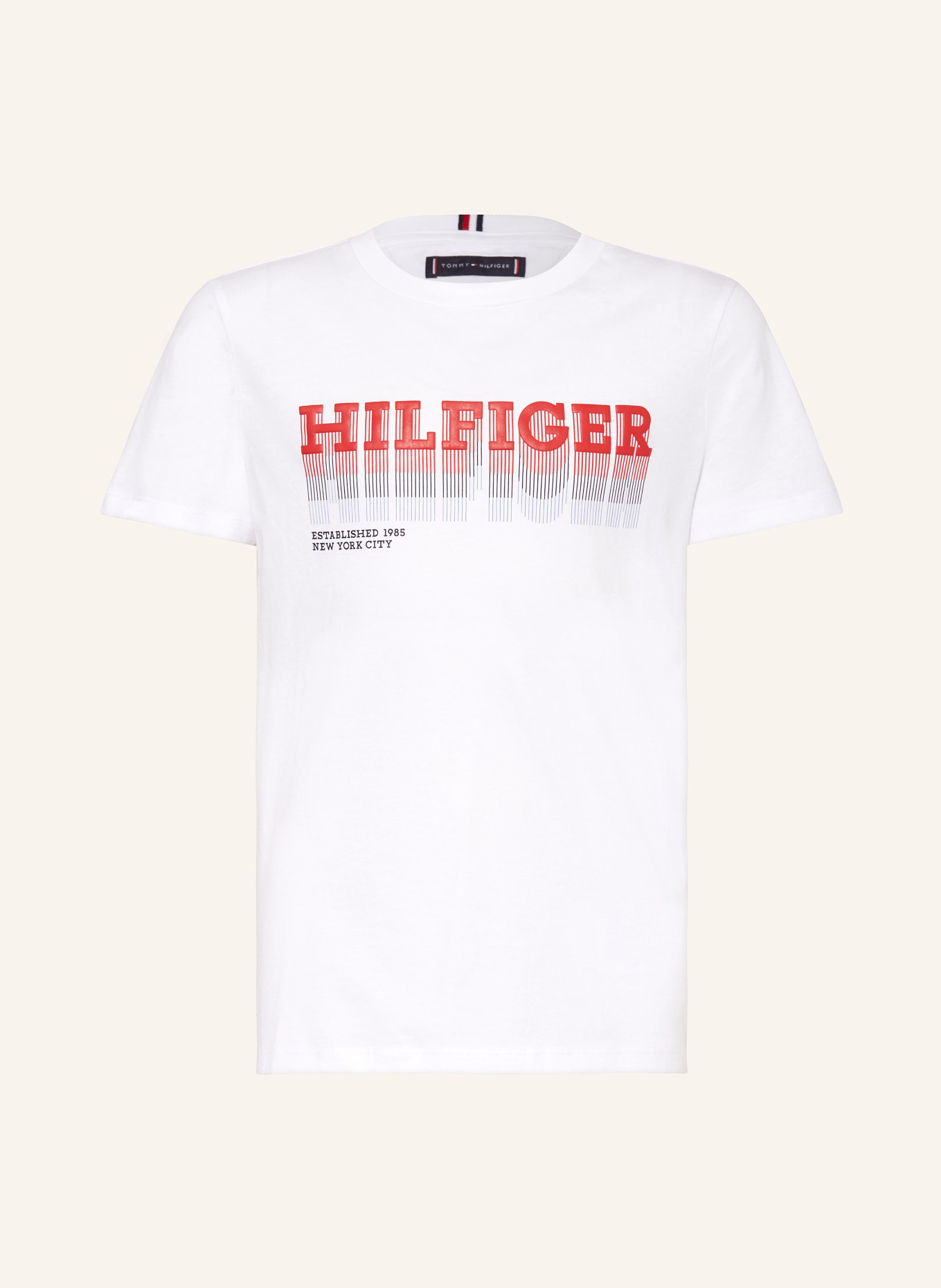 TOMMY HILFIGER T-Shirt, Farbe: WEISS/ ROT (Bild 1)