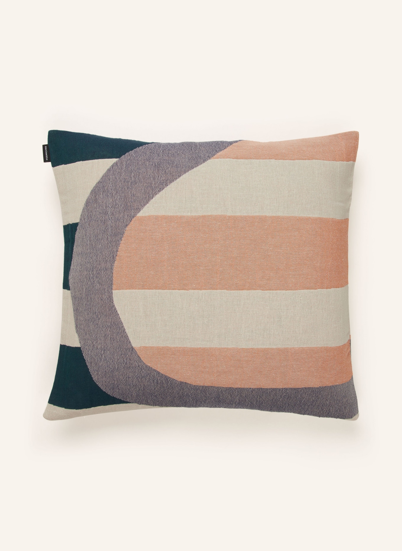marimekko Decorative cushion cover SIIRTO, Color: BEIGE/ TEAL (Image 2)