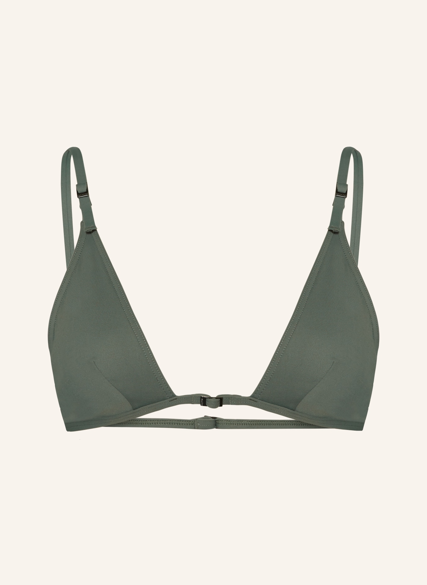 Calvin Klein Triangle bikini top CK MICRO BELT, Color: GREEN (Image 1)