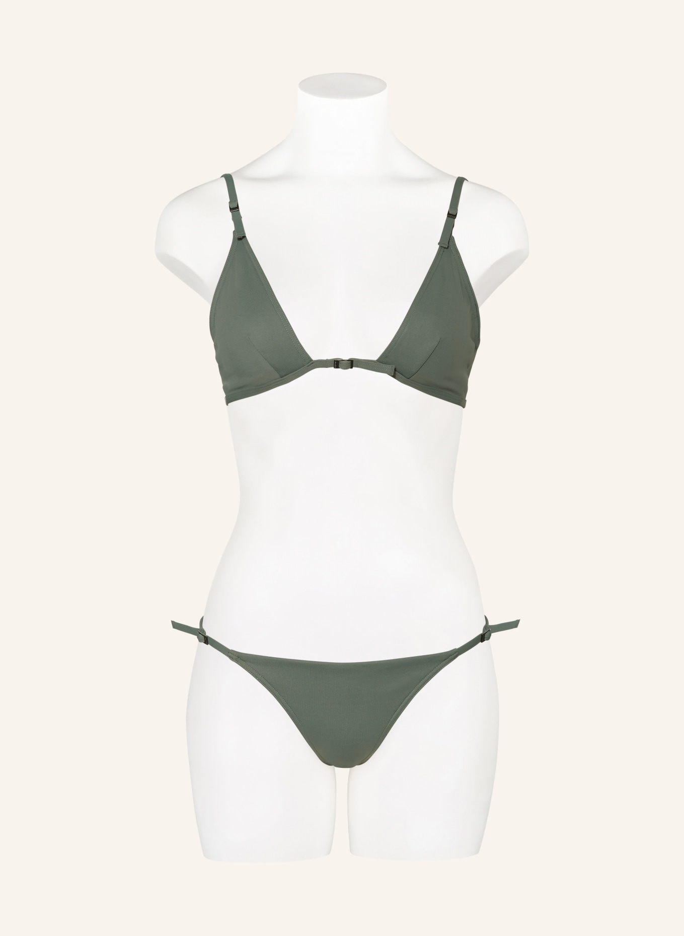 Calvin Klein Triangle bikini top CK MICRO BELT, Color: GREEN (Image 2)