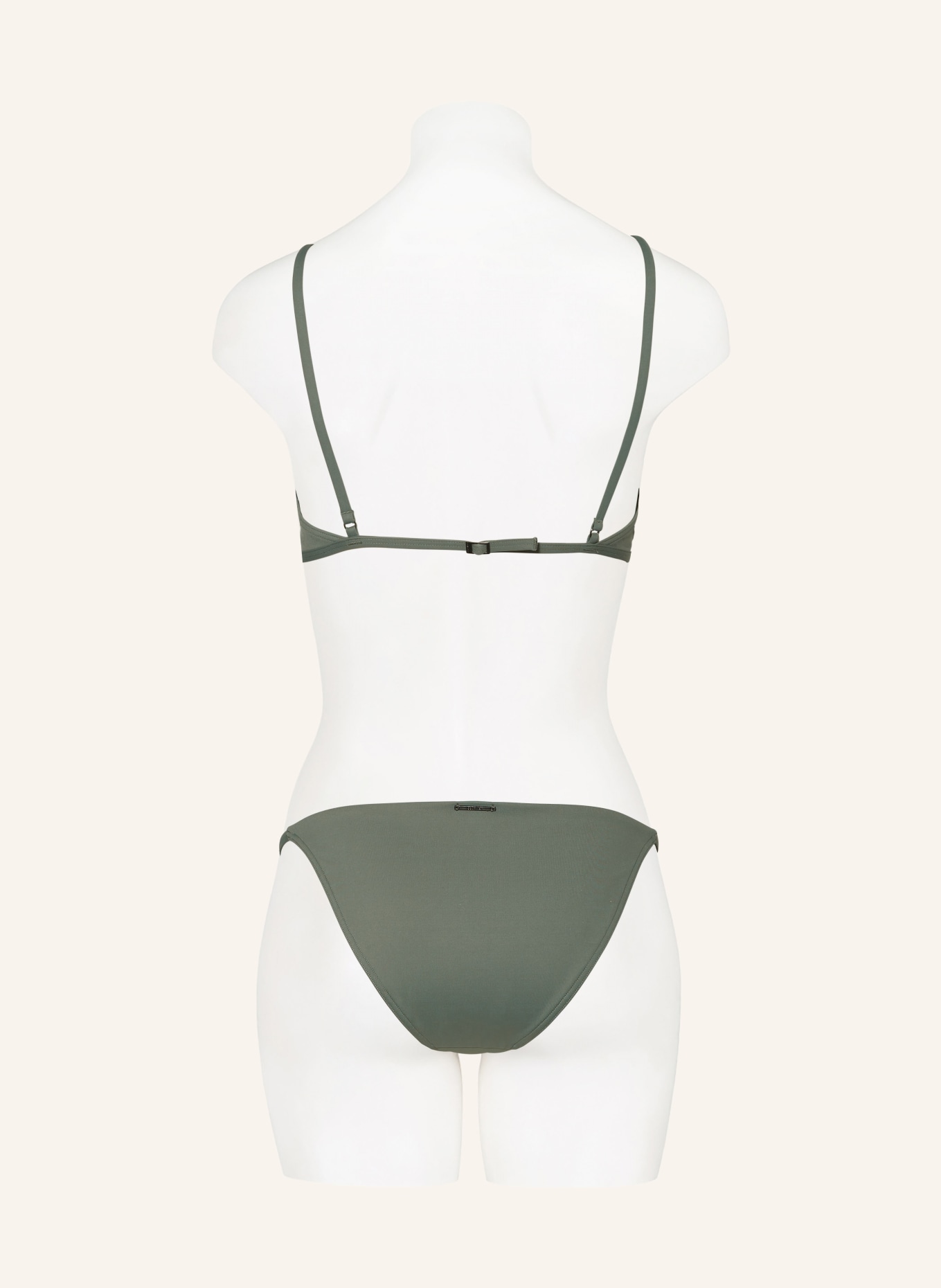 Calvin Klein Triangle bikini top CK MICRO BELT, Color: GREEN (Image 3)