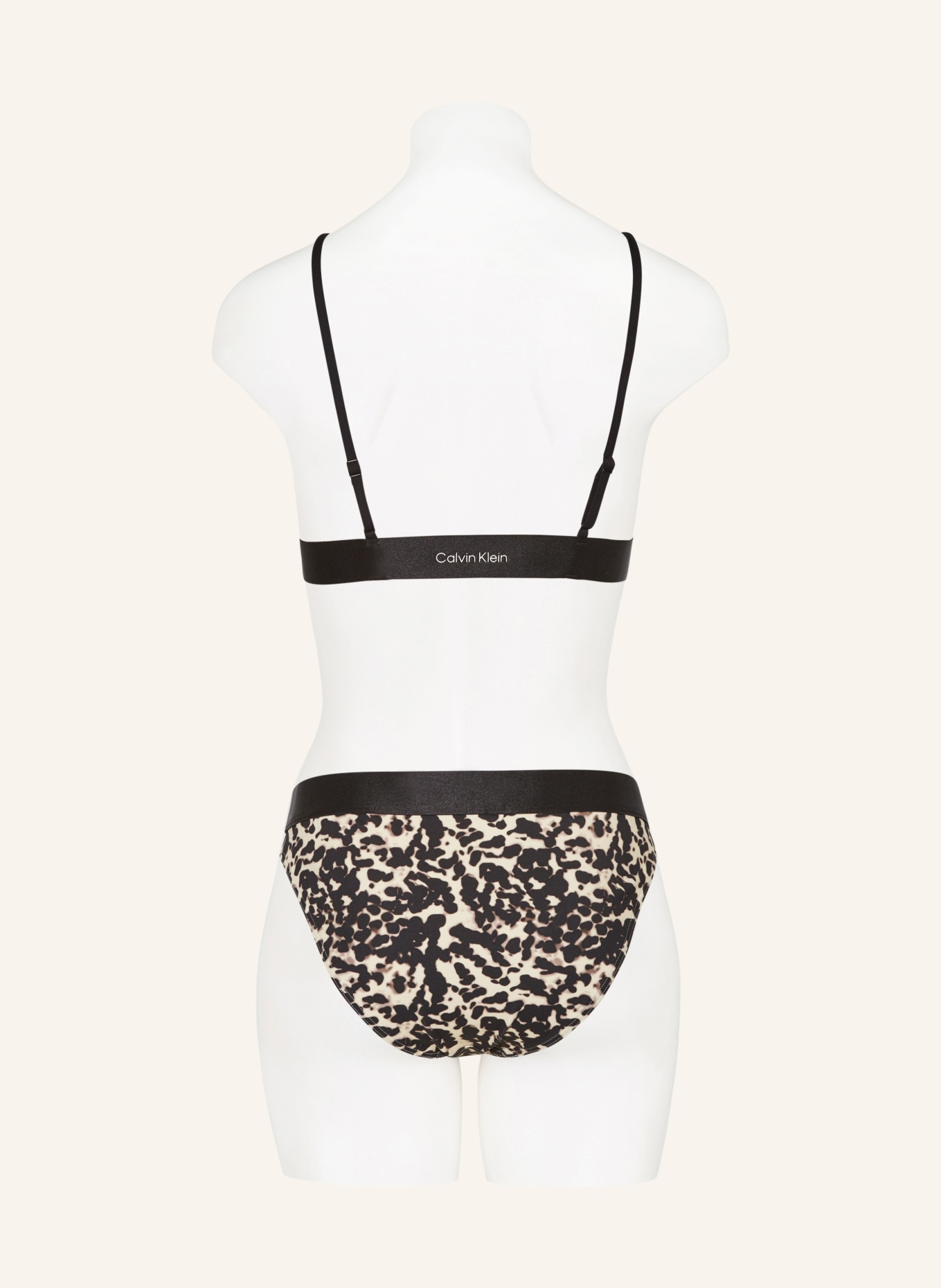 Calvin Klein Triangle bikini top CK REFINED, Color: CREAM/ BLACK (Image 3)