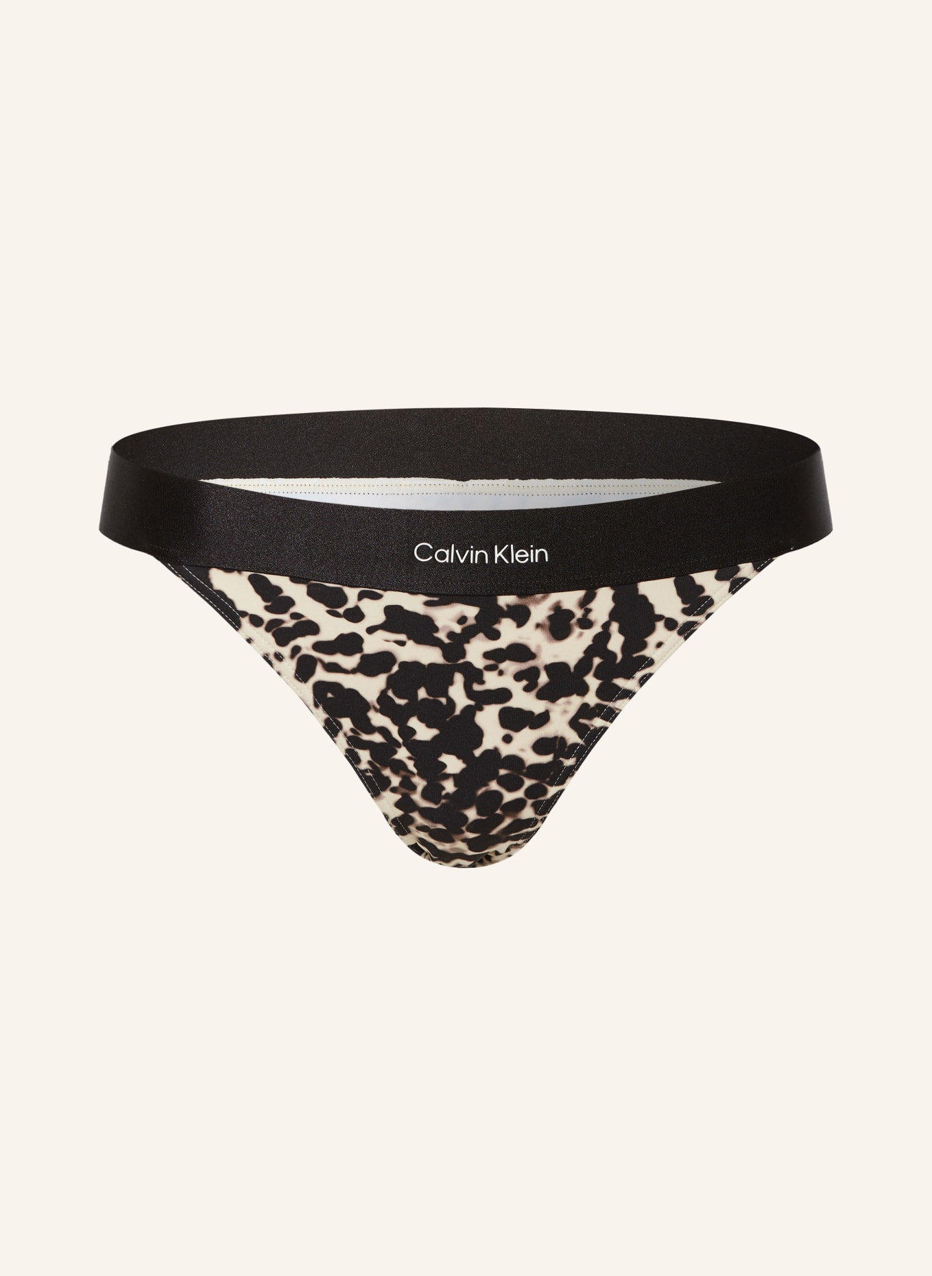 Calvin Klein Brazilian bikini bottoms CK REFINED, Color: ECRU/ BLACK (Image 1)