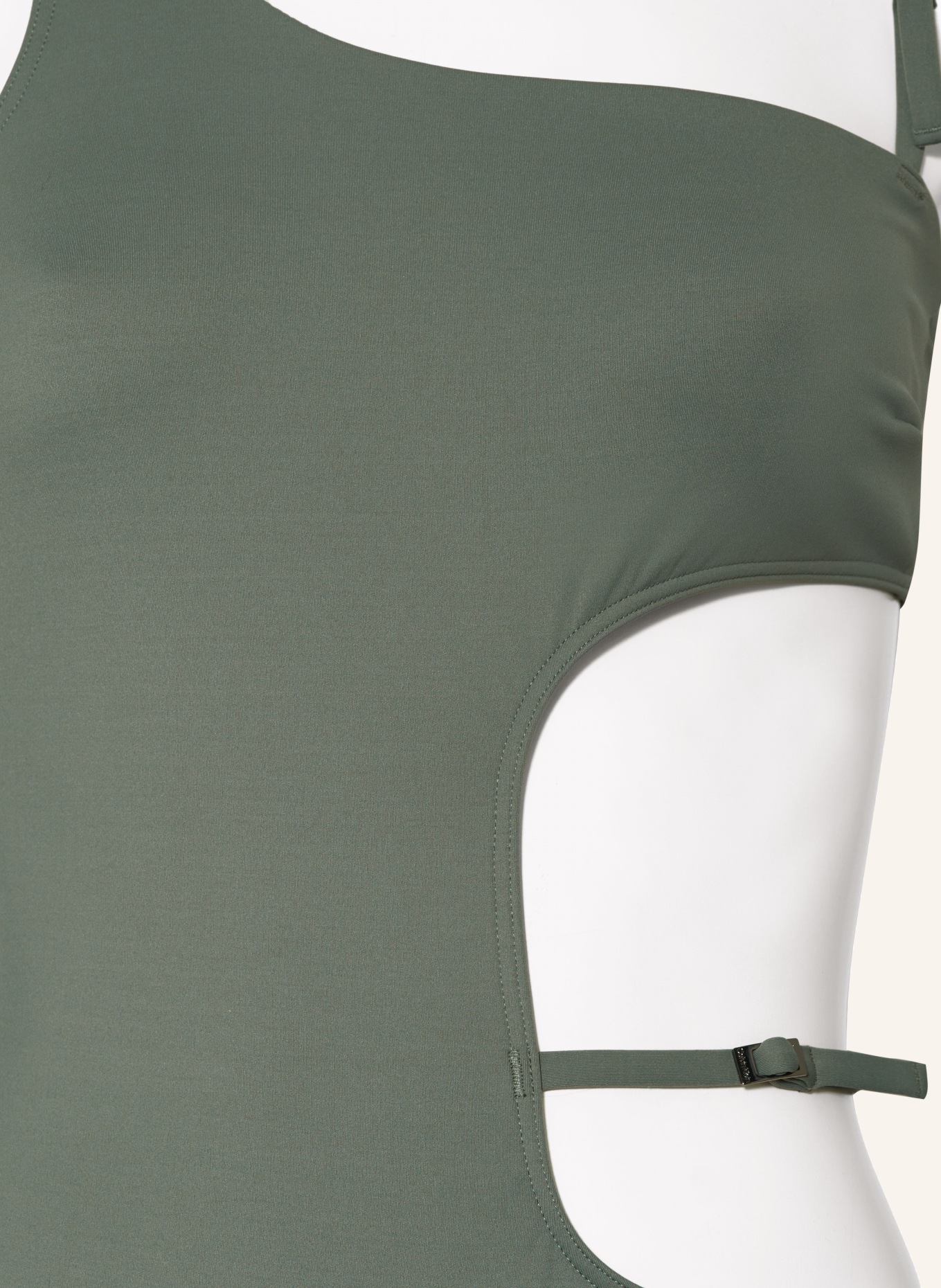 Calvin Klein One-Shoulder-Badeanzug CK MICRO BELT, Farbe: GRÜN (Bild 4)