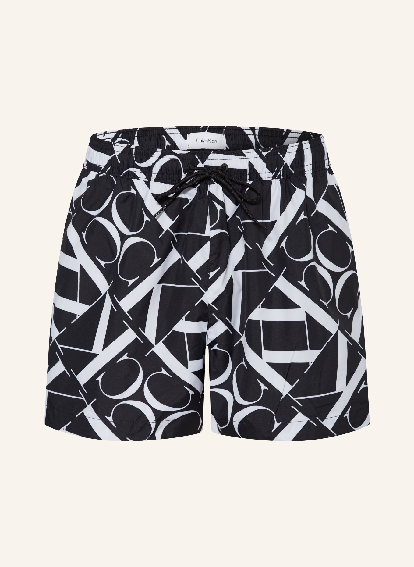 Calvin Klein Swim shorts CK MONOGRAM, Color: BLACK/ WHITE (Image 1)
