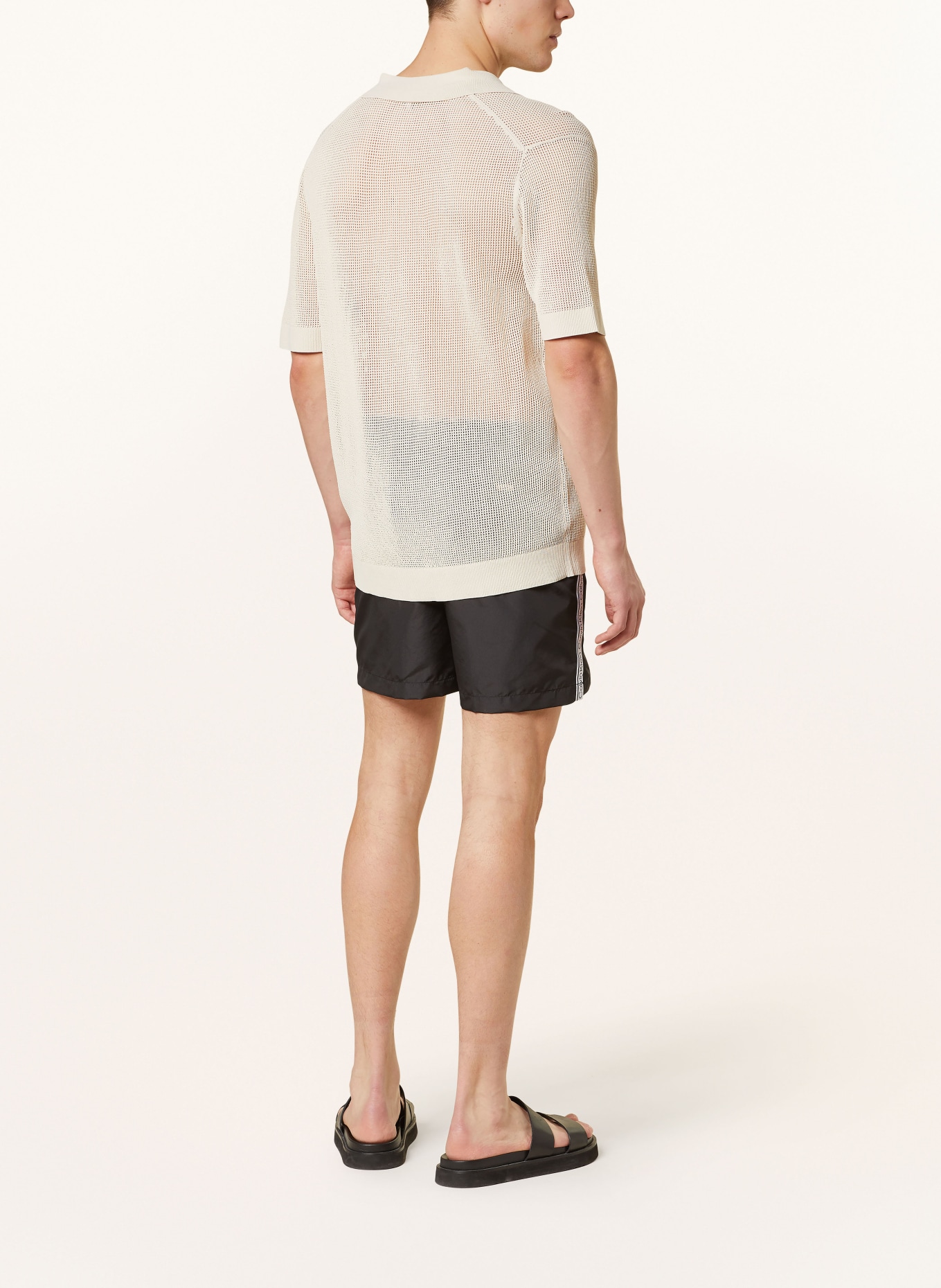 Calvin Klein Strick-Poloshirt, Farbe: BEIGE (Bild 3)