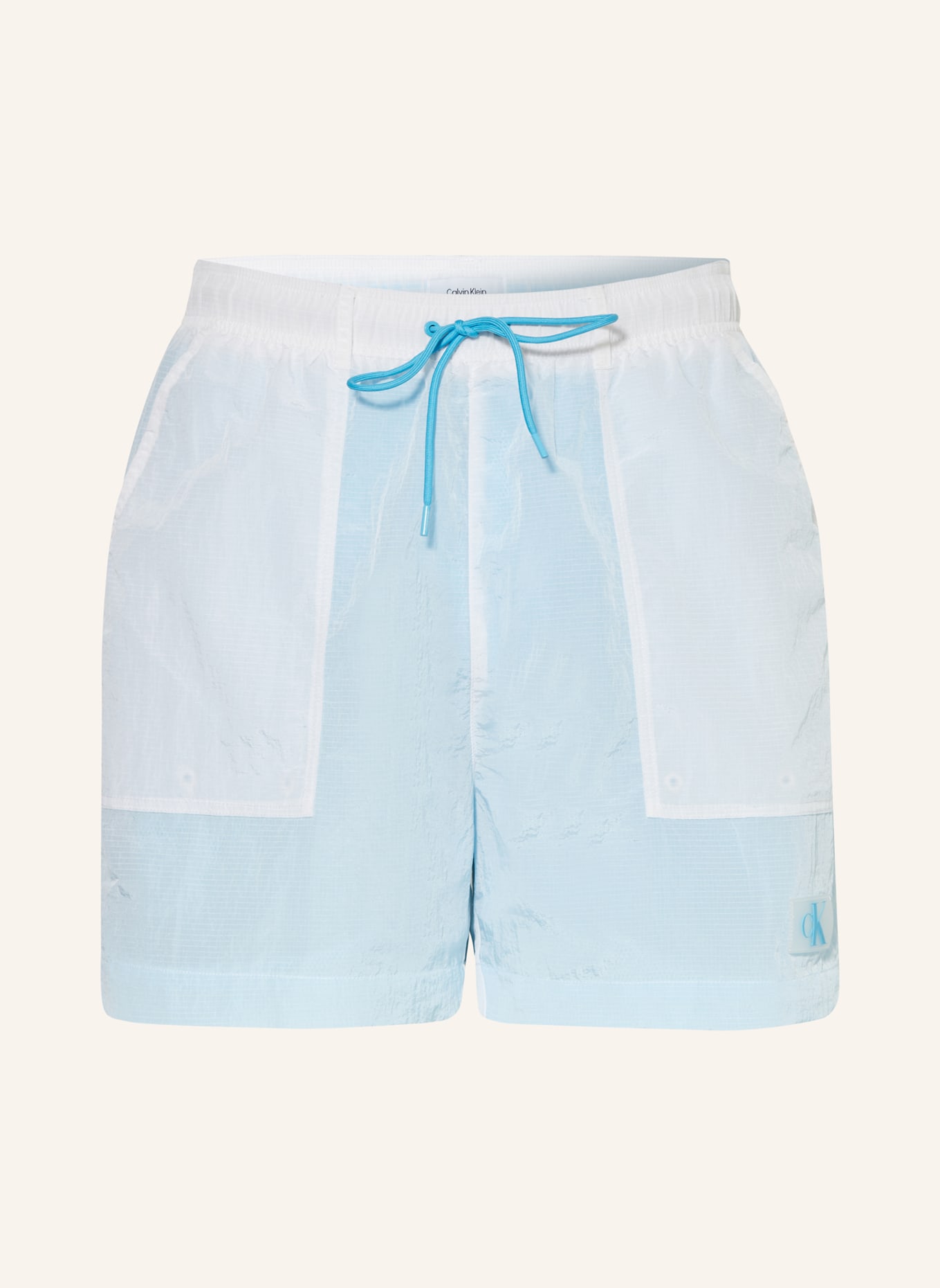 Calvin Klein Swim shorts CK MONOGRAM, Color: WHITE/ LIGHT BLUE (Image 1)