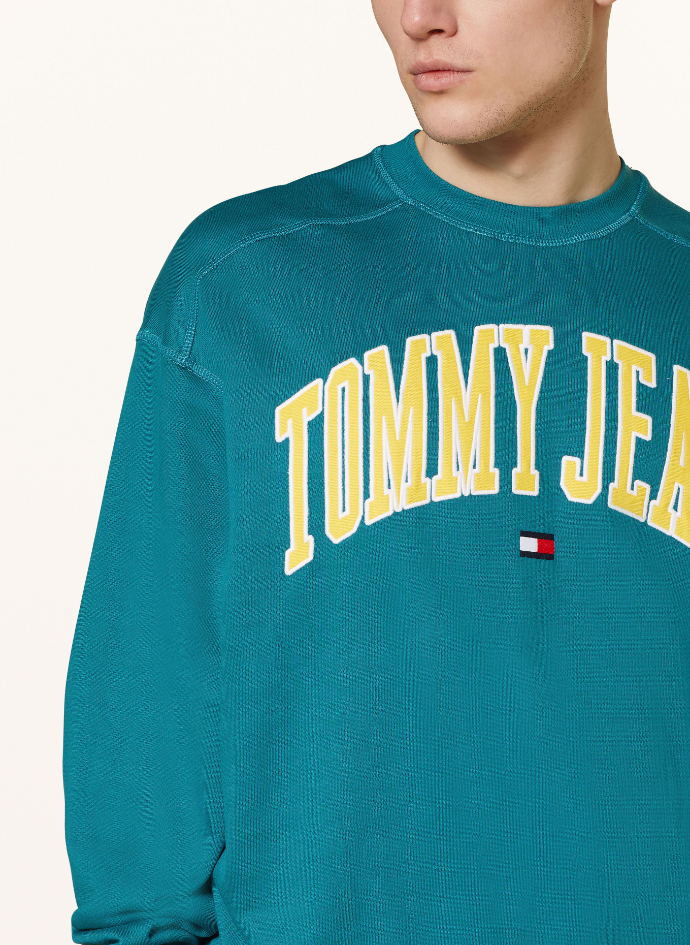 TOMMY JEANS Bluza nierozpinana, Kolor: PETROL (Obrazek 4)