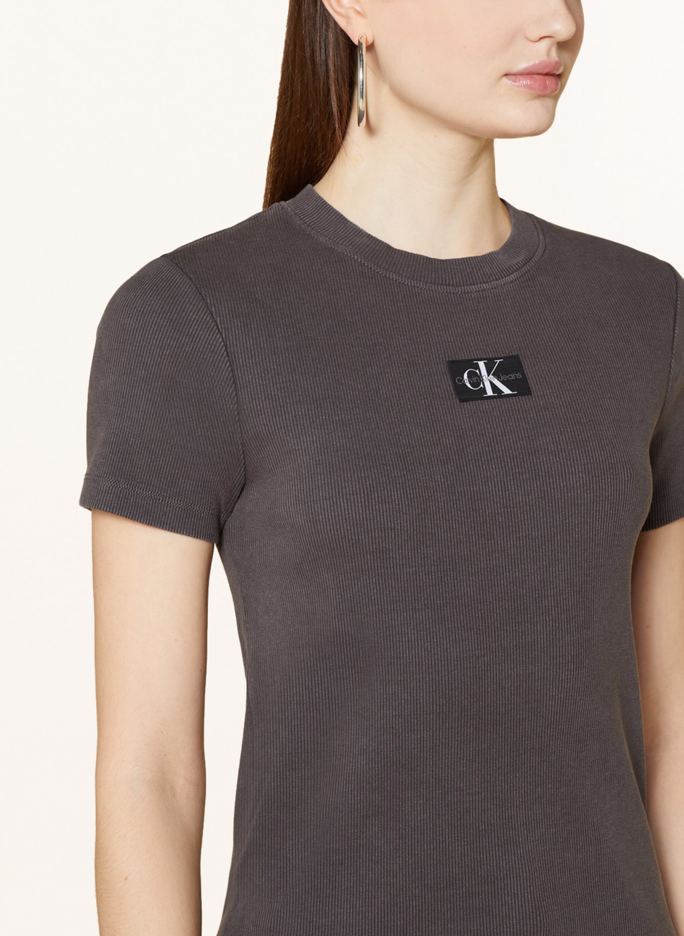 Calvin Klein Jeans T-shirt, Kolor: CZIEMNOSZARY (Obrazek 4)