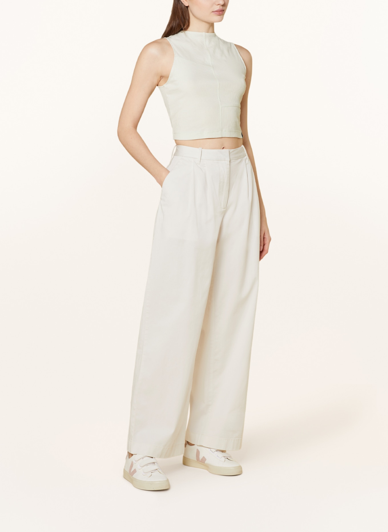 Calvin Klein Jeans Cropped top, Color: WHITE (Image 2)