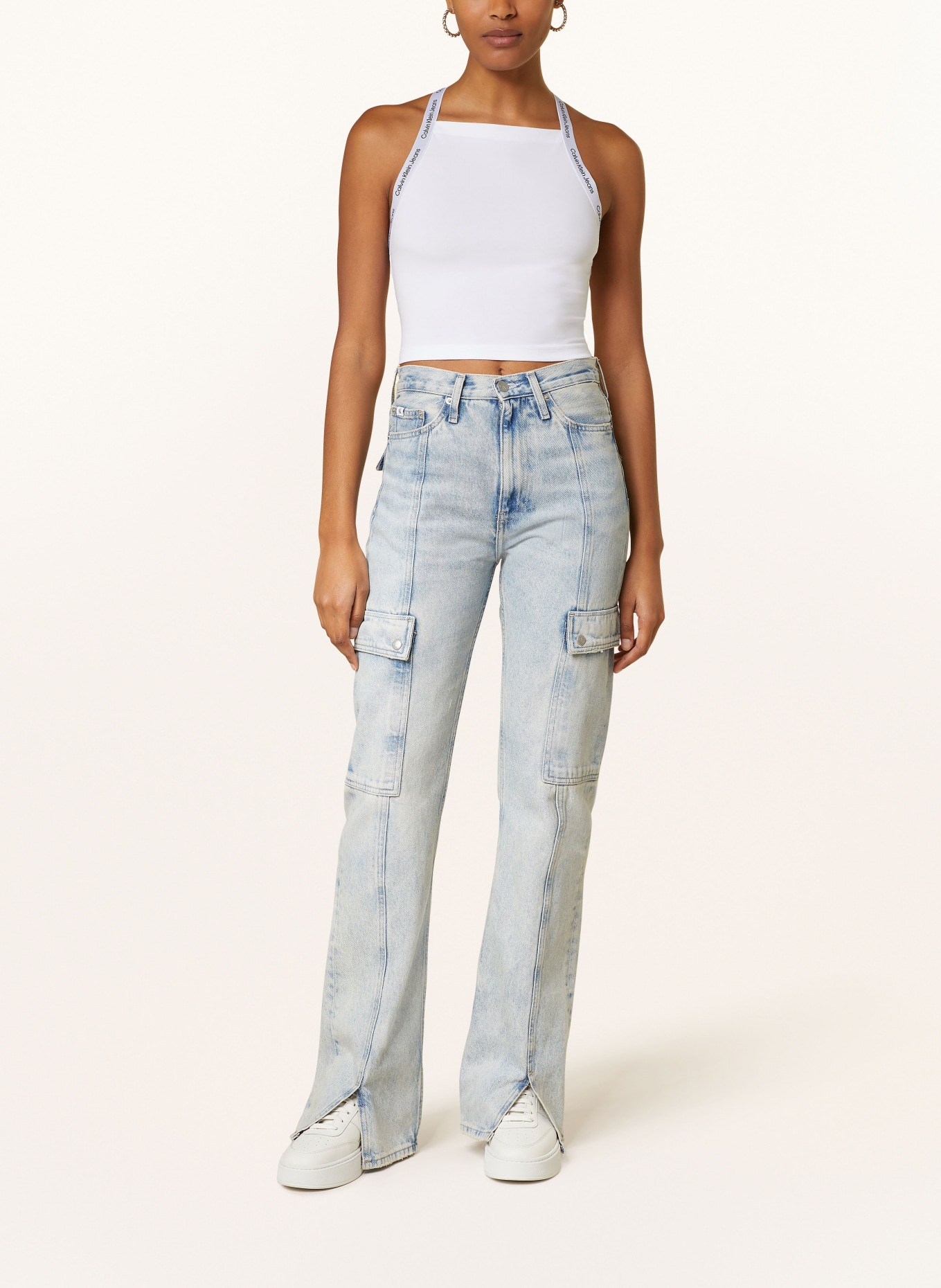 Calvin Klein Jeans Cropped top, Barva: BÍLÁ (Obrázek 2)