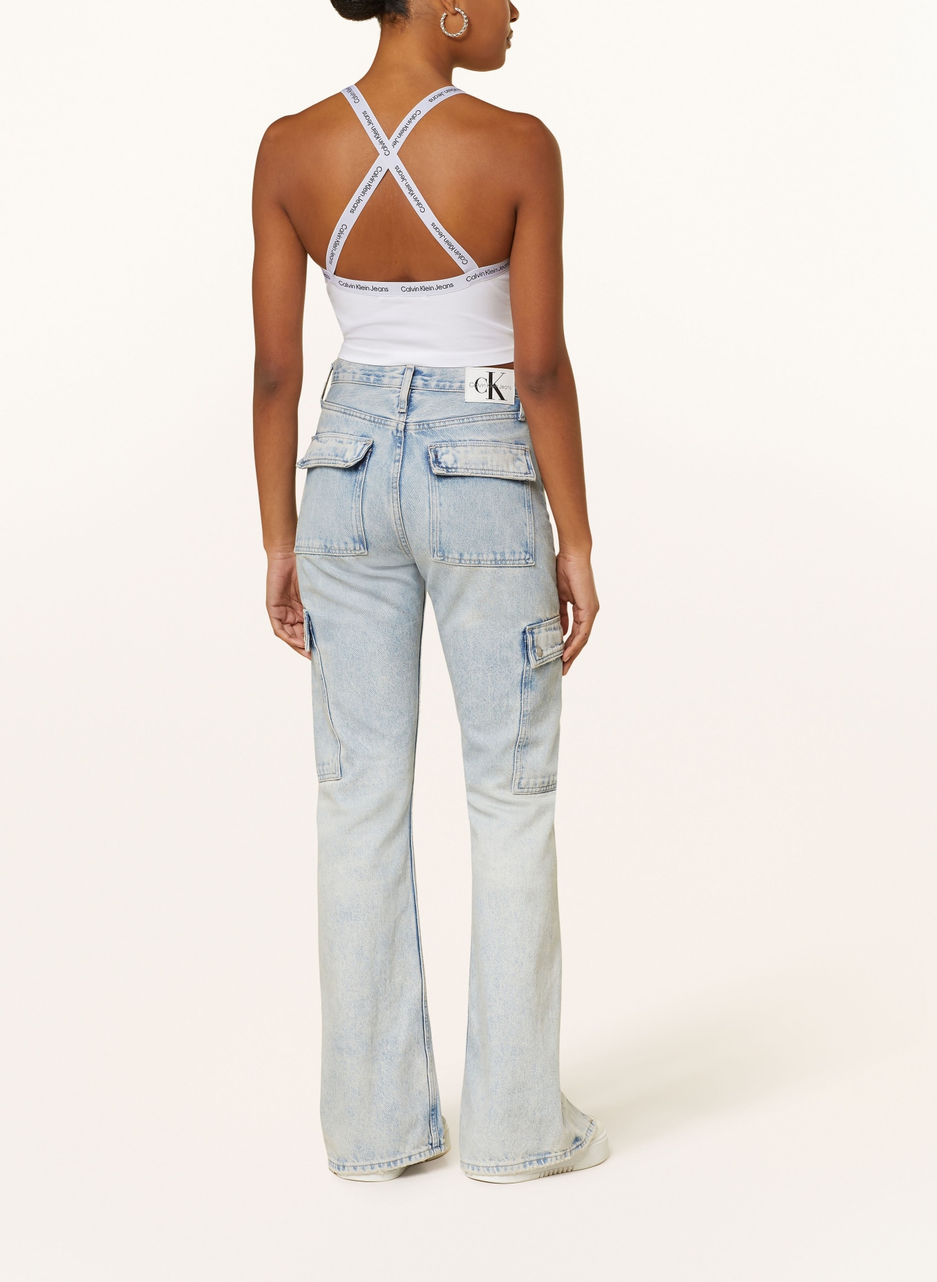 Calvin Klein Jeans Cropped-Top, Farbe: WEISS (Bild 3)