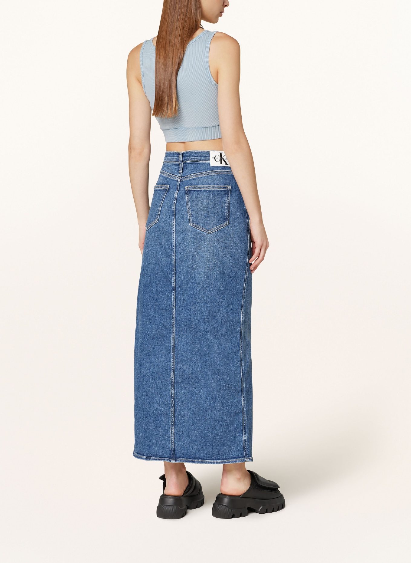 Calvin Klein Jeans Džínová sukně, Barva: MODRÁ (Obrázek 3)