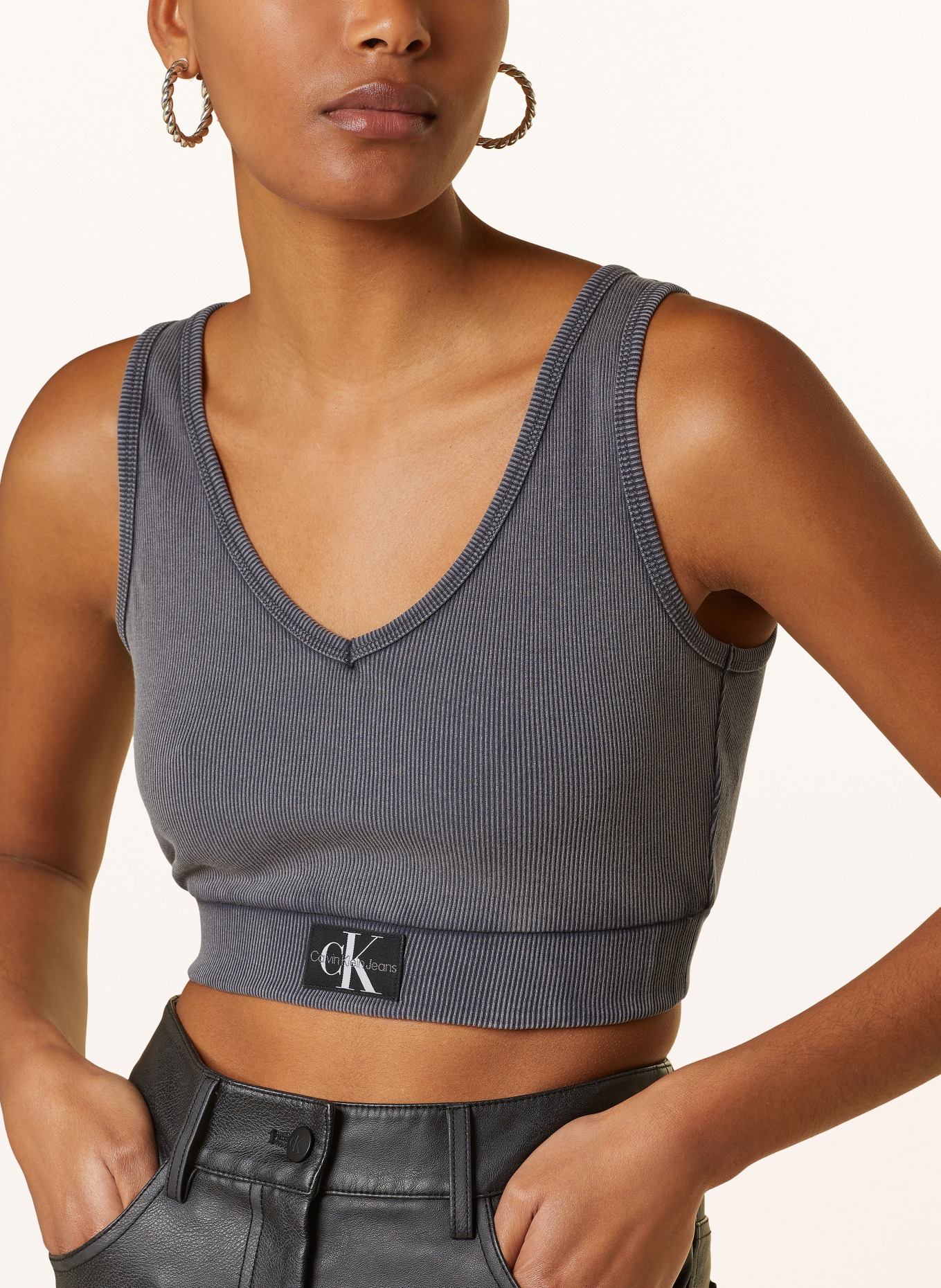 Calvin Klein Jeans Cropped top, Color: GRAY (Image 4)
