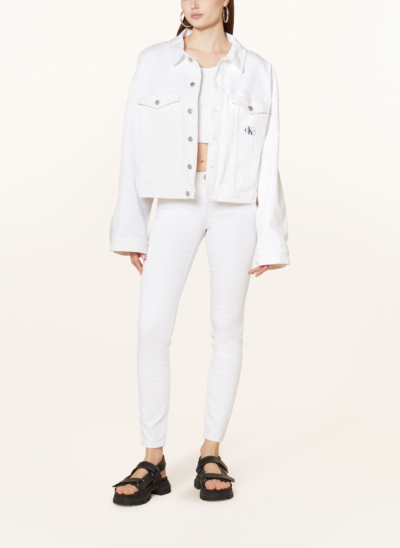 Calvin Klein Jeans Denim jacket, Color: WHITE (Image 2)