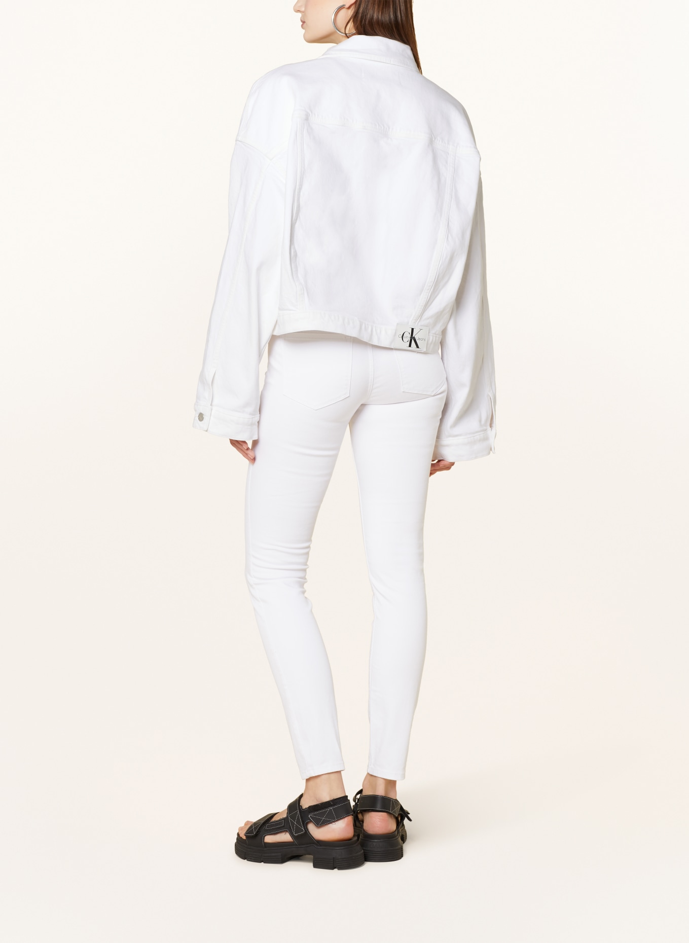 Calvin Klein Jeans Džínová bunda, Barva: BÍLÁ (Obrázek 3)